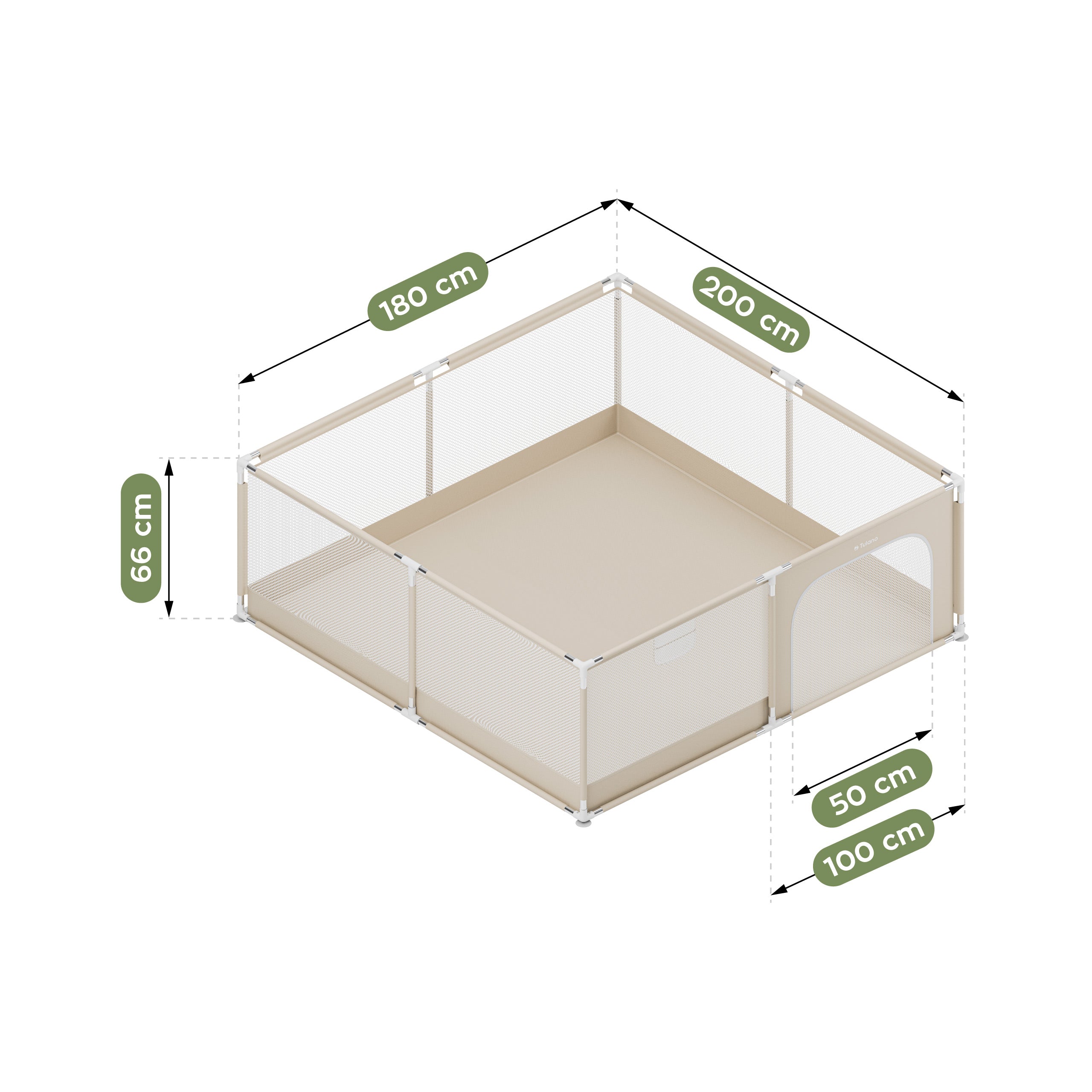 Pătuț pentru copii Tulano Cozy 28 Beige - 200 cm