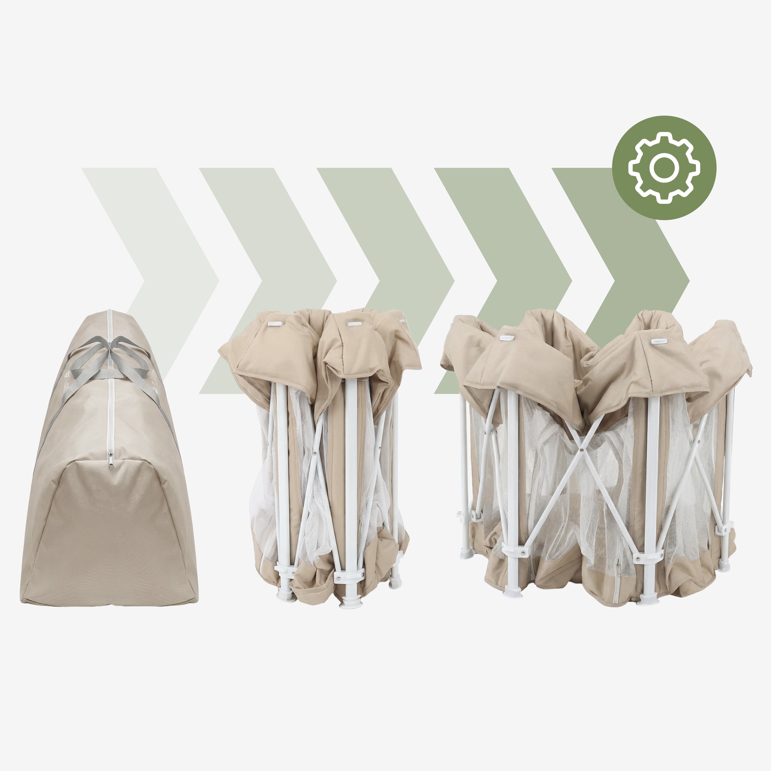 Pătuț pliabil pentru copii Tulano Cozy 30 Beige