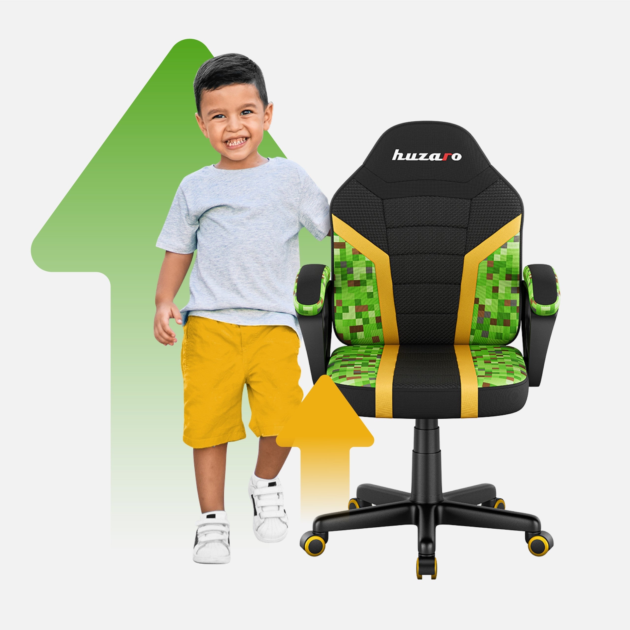 OUTLET Scaun de gaming pentru copii HUZARO RANGER 1.0 Pixel Mesh