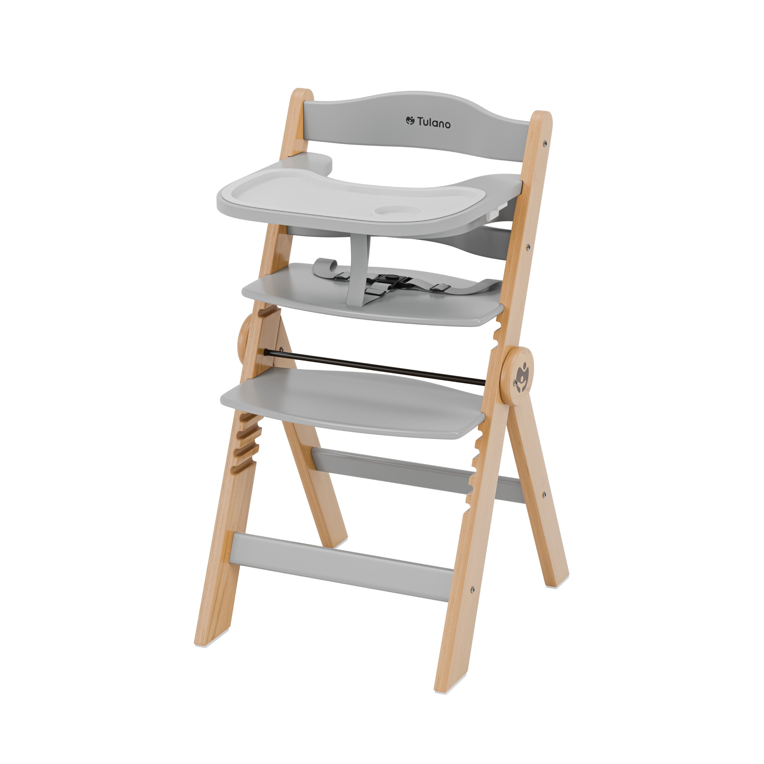 OUTLET Scaun de hrănire din lemn Tulano Morsel 45 Natural-Grey