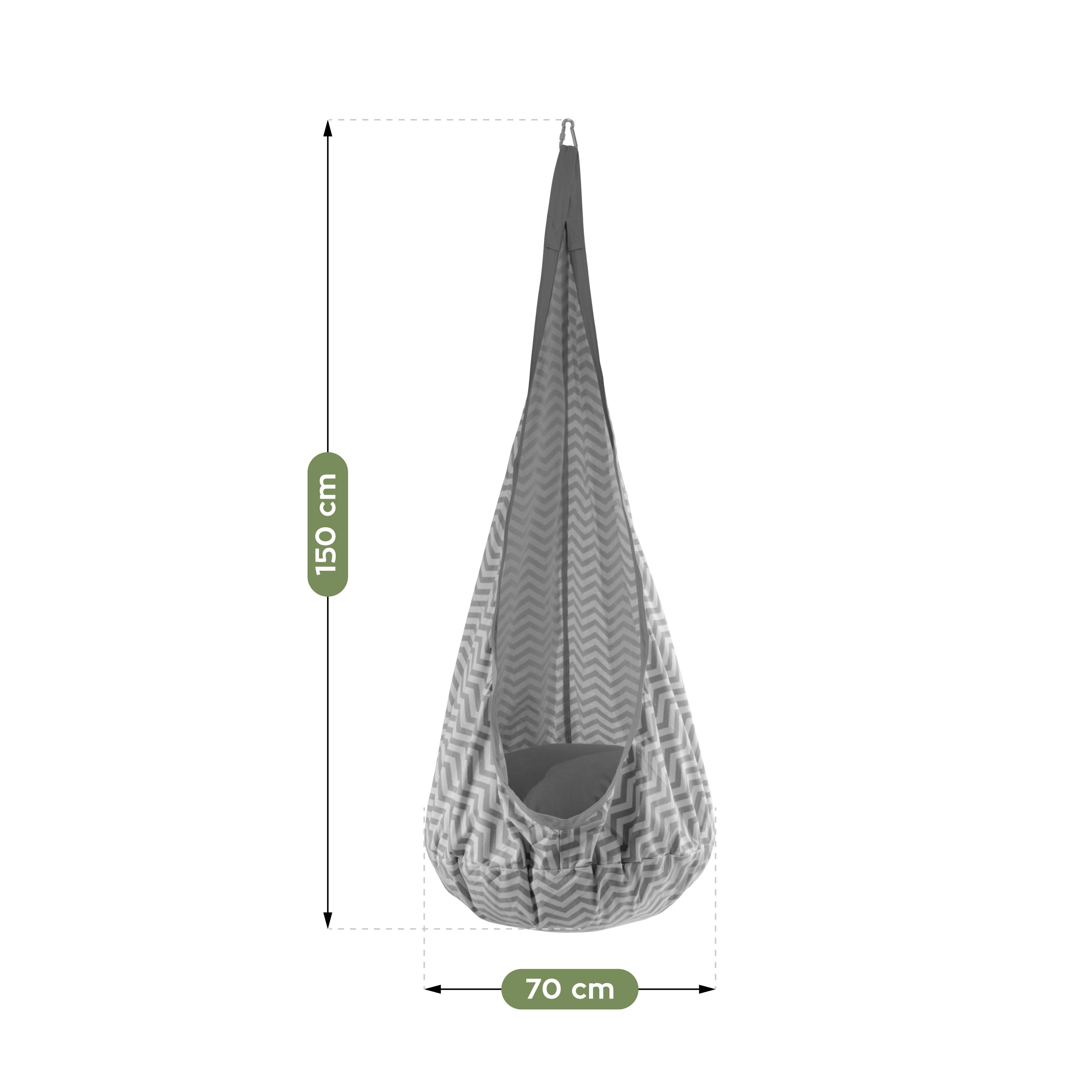 Leagăn tip cocon pentru copii Tulano Doppo 20 Grey