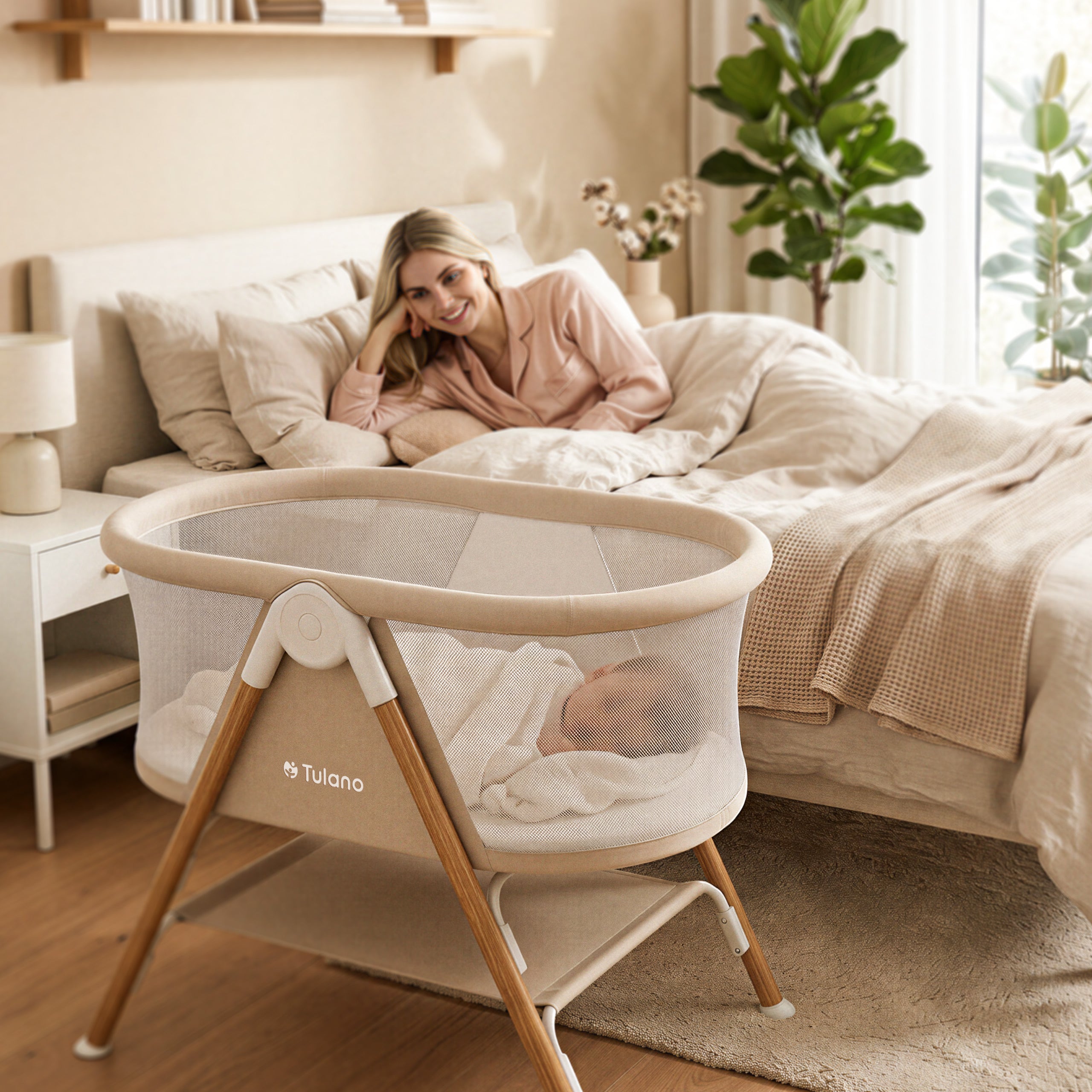 Pătuț de călătorie pentru copii Tulano Dream 20 Beige