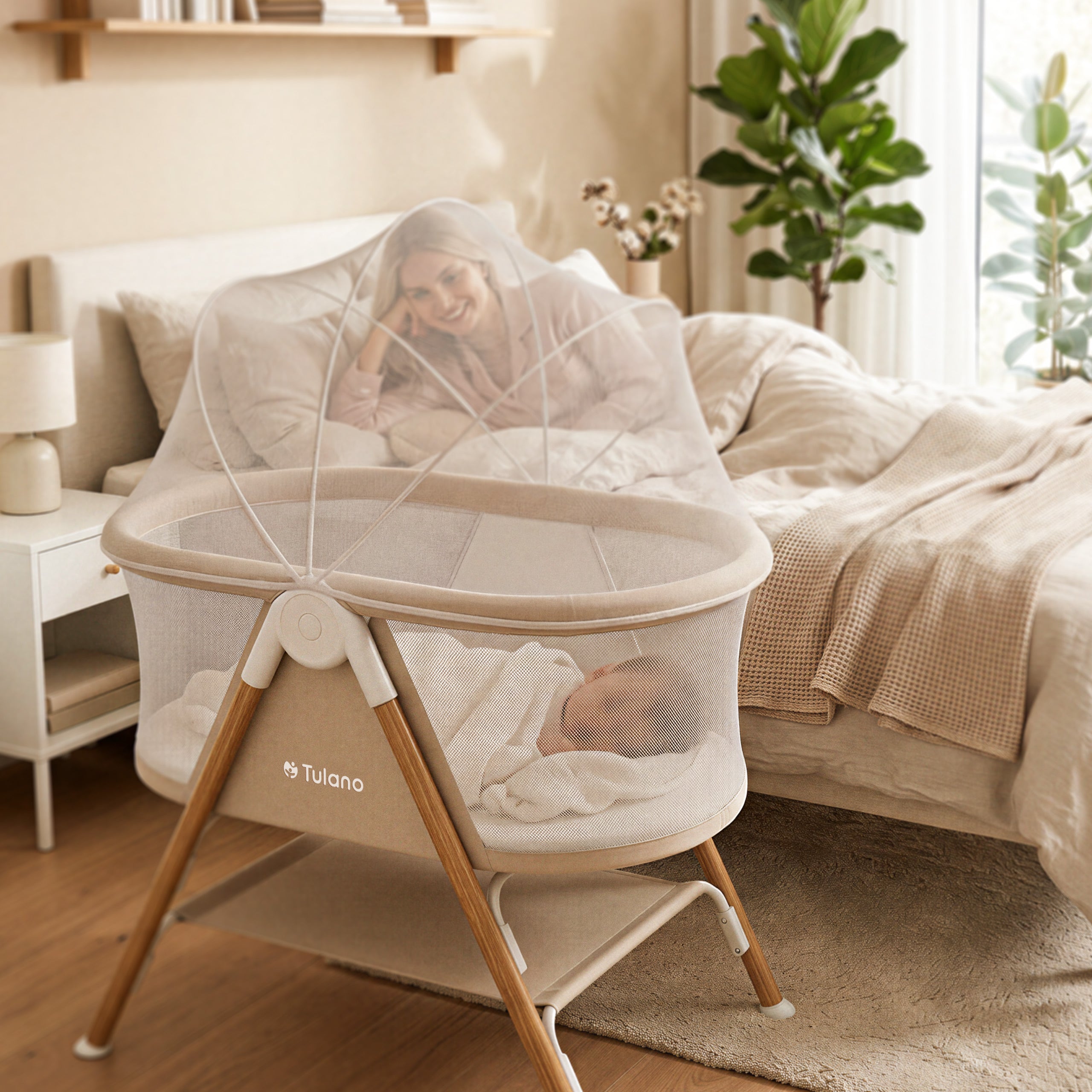 Pătuț de călătorie pentru copii Tulano Dream 20 Beige
