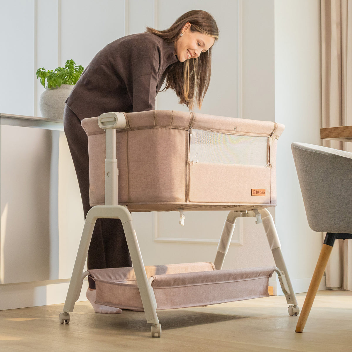 Pătuț co-sleeper 3în1 Tulano Dream 50 Taupe