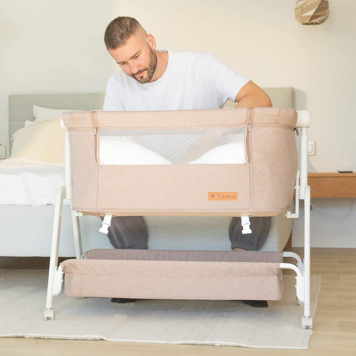 Pătuț co-sleeper 3în1 Tulano Dream 50 Taupe