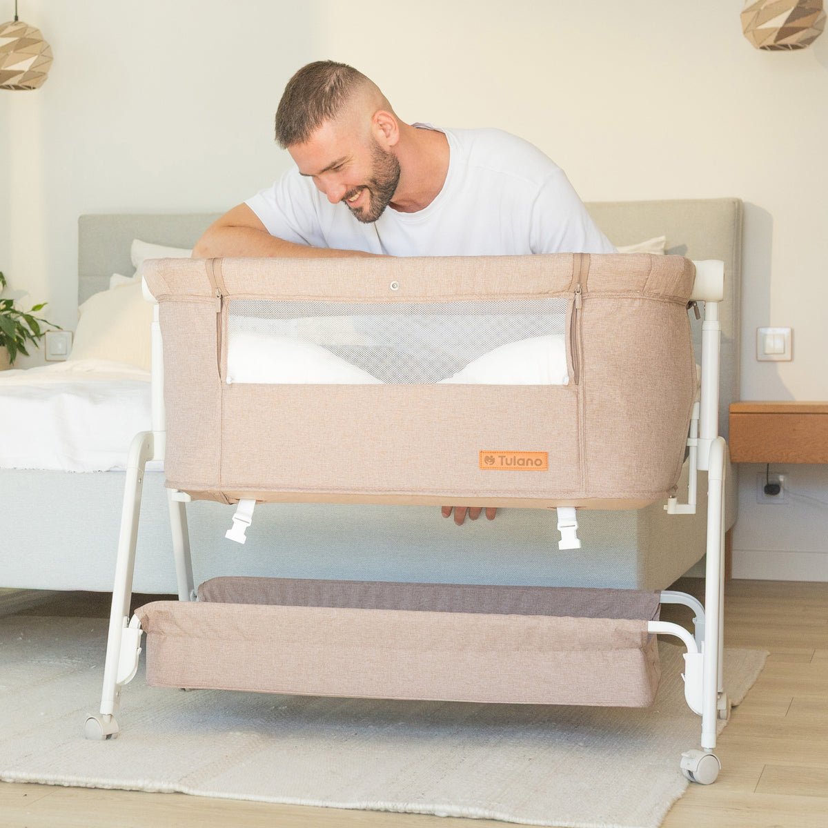 Pătuț co-sleeper 3în1 Tulano Dream 50 Taupe