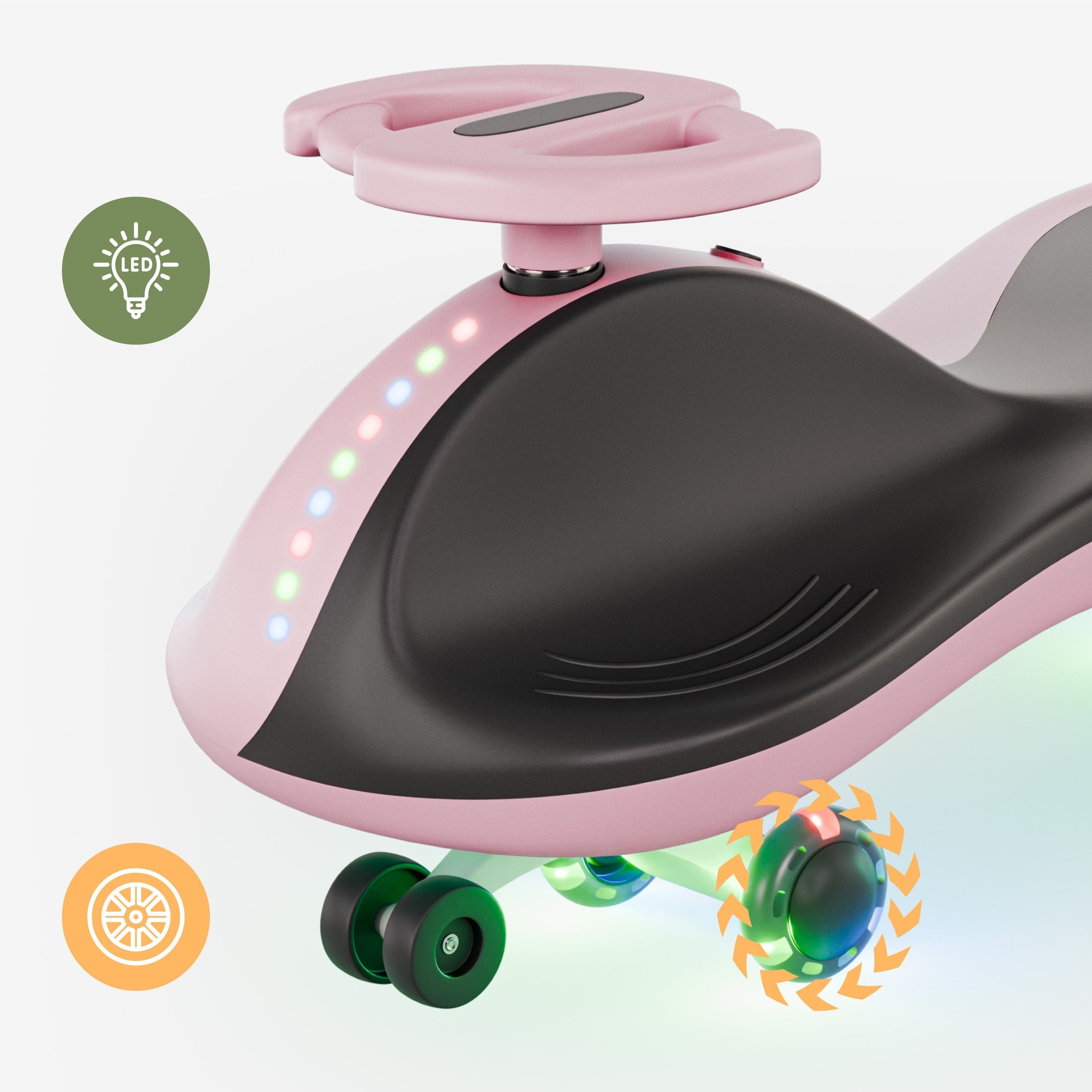 OUTLET Mașinuță pentru copii cu propulsie gravitațională și LED-uri Tulano Focus 35 Pink