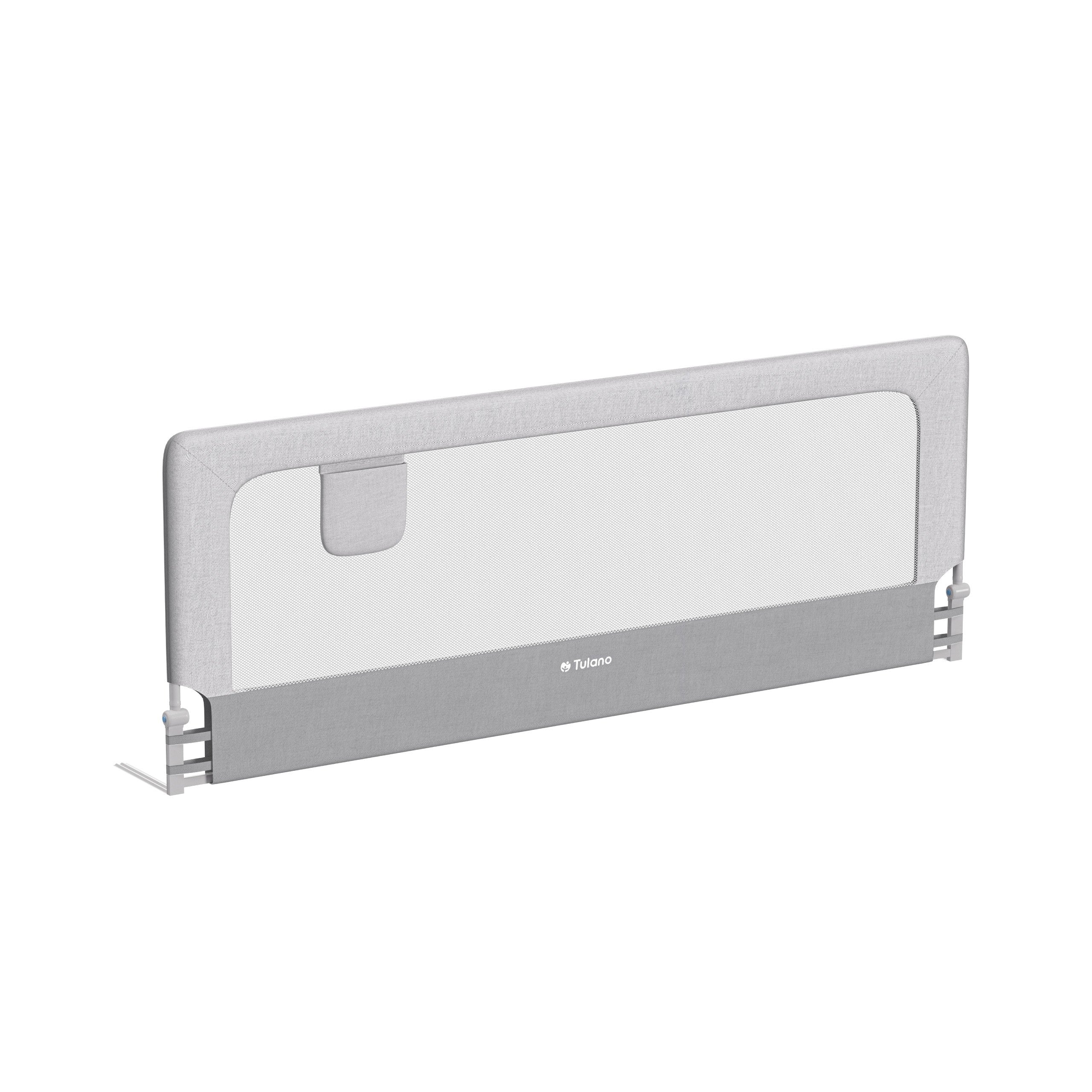 Barieră de protecție pentru pat, 200 cm, Tulano Cover 30, alb-gri