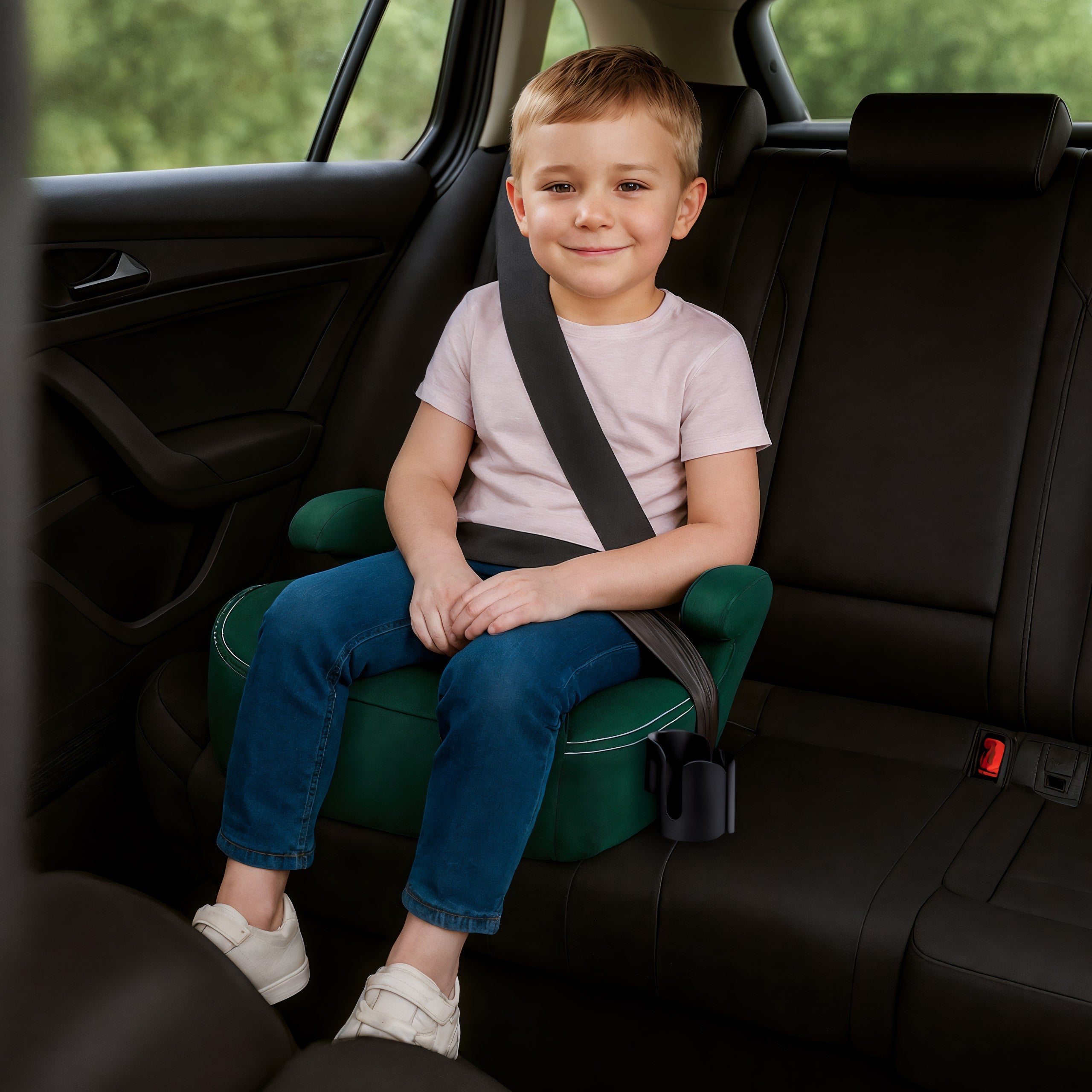 Scaun auto cu suport Tulano Cabby 25 Green 125-150 cm I-Size
