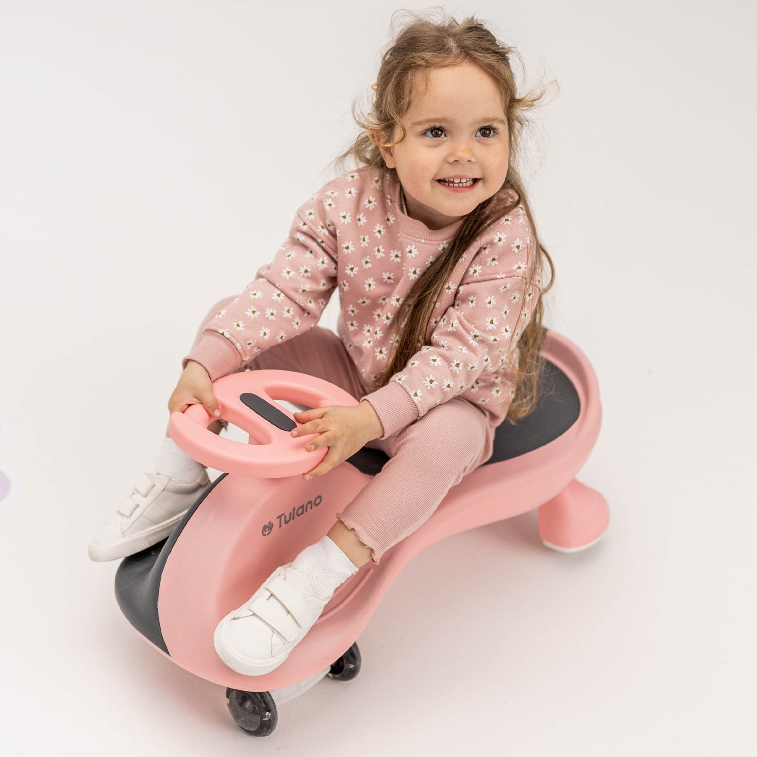 Mașinuță pentru copii cu propulsie gravitațională și LED-uri Tulano Focus 35 Pink