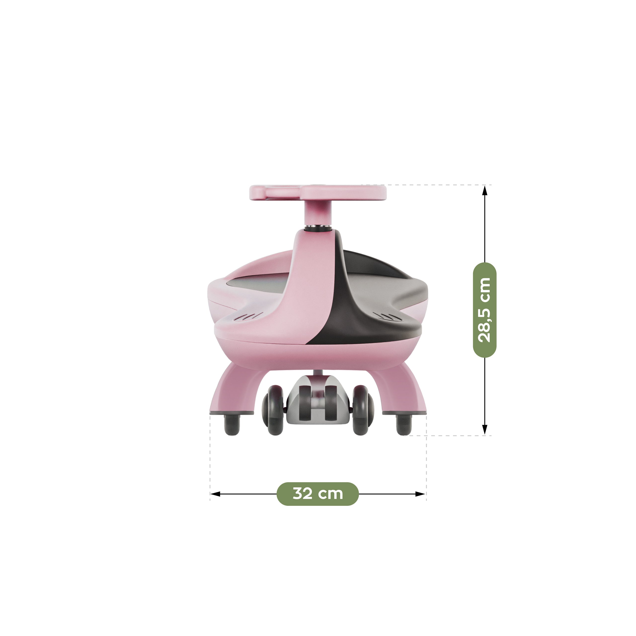 OUTLET Mașinuță pentru copii cu propulsie gravitațională și LED-uri Tulano Focus 35 Pink