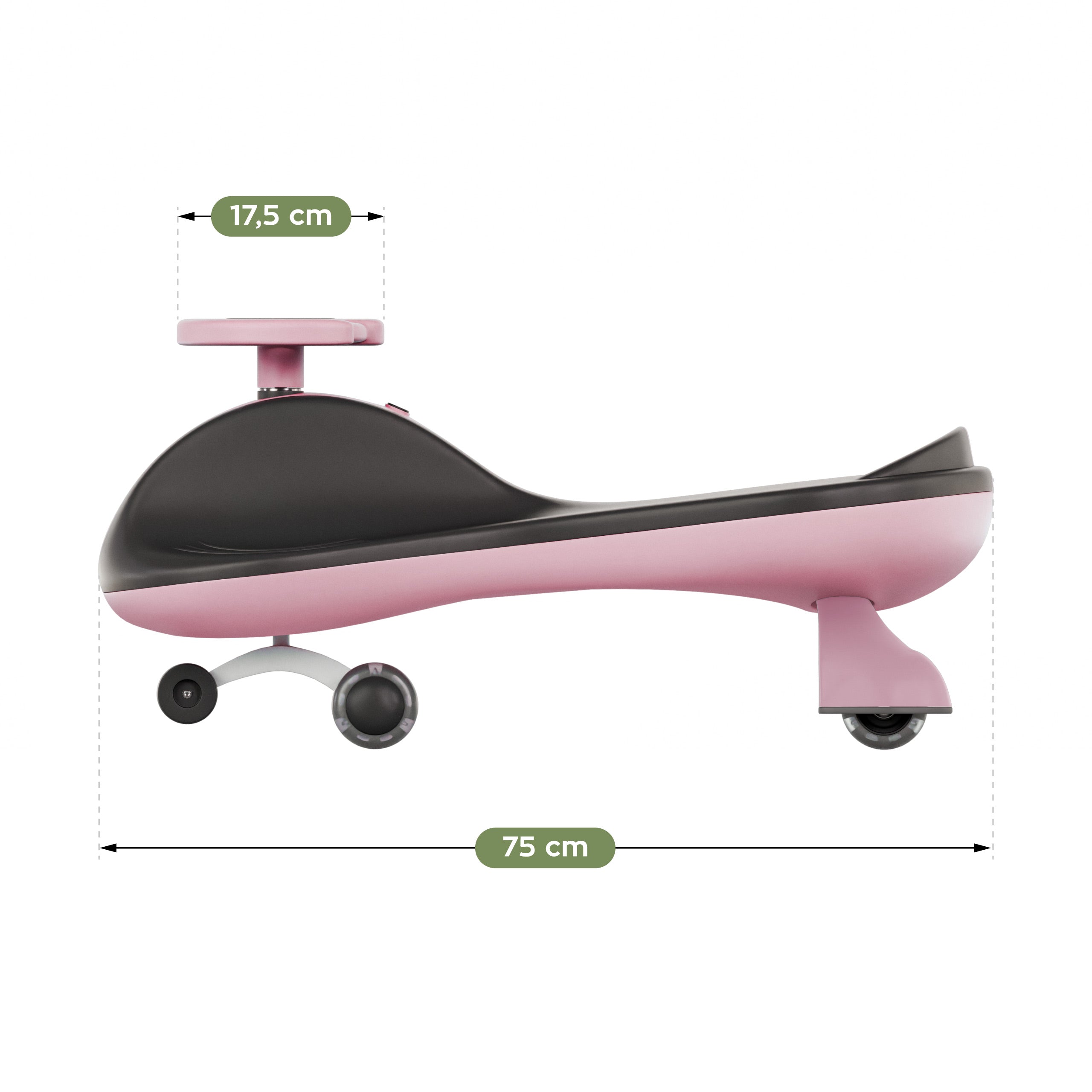 OUTLET Mașinuță pentru copii cu propulsie gravitațională și LED-uri Tulano Focus 35 Pink