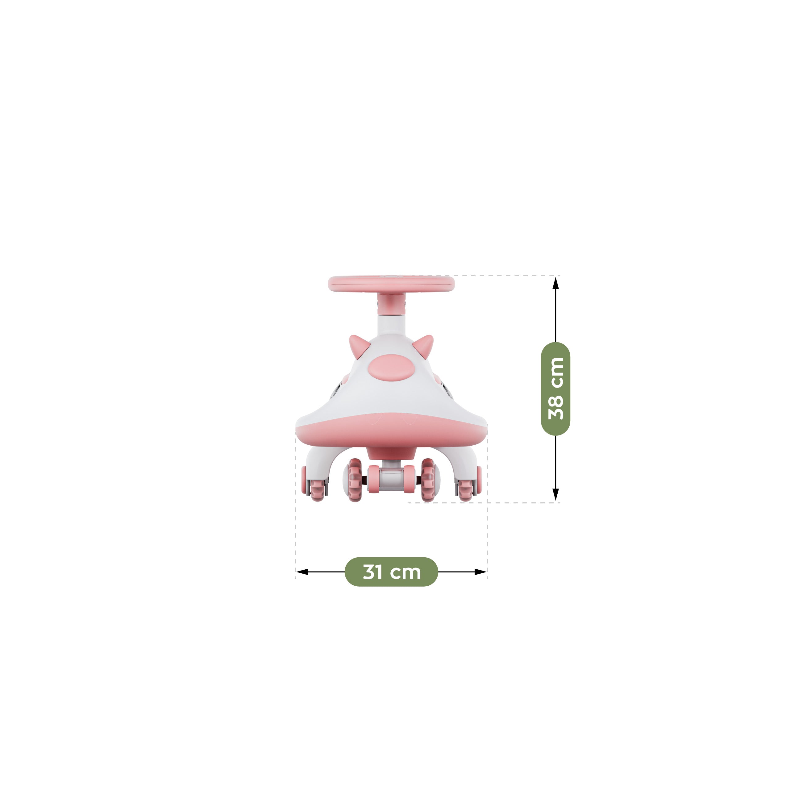 Mașinuță pentru copii cu propulsie gravitațională și LED-uri Tulano Focus 45 Pink