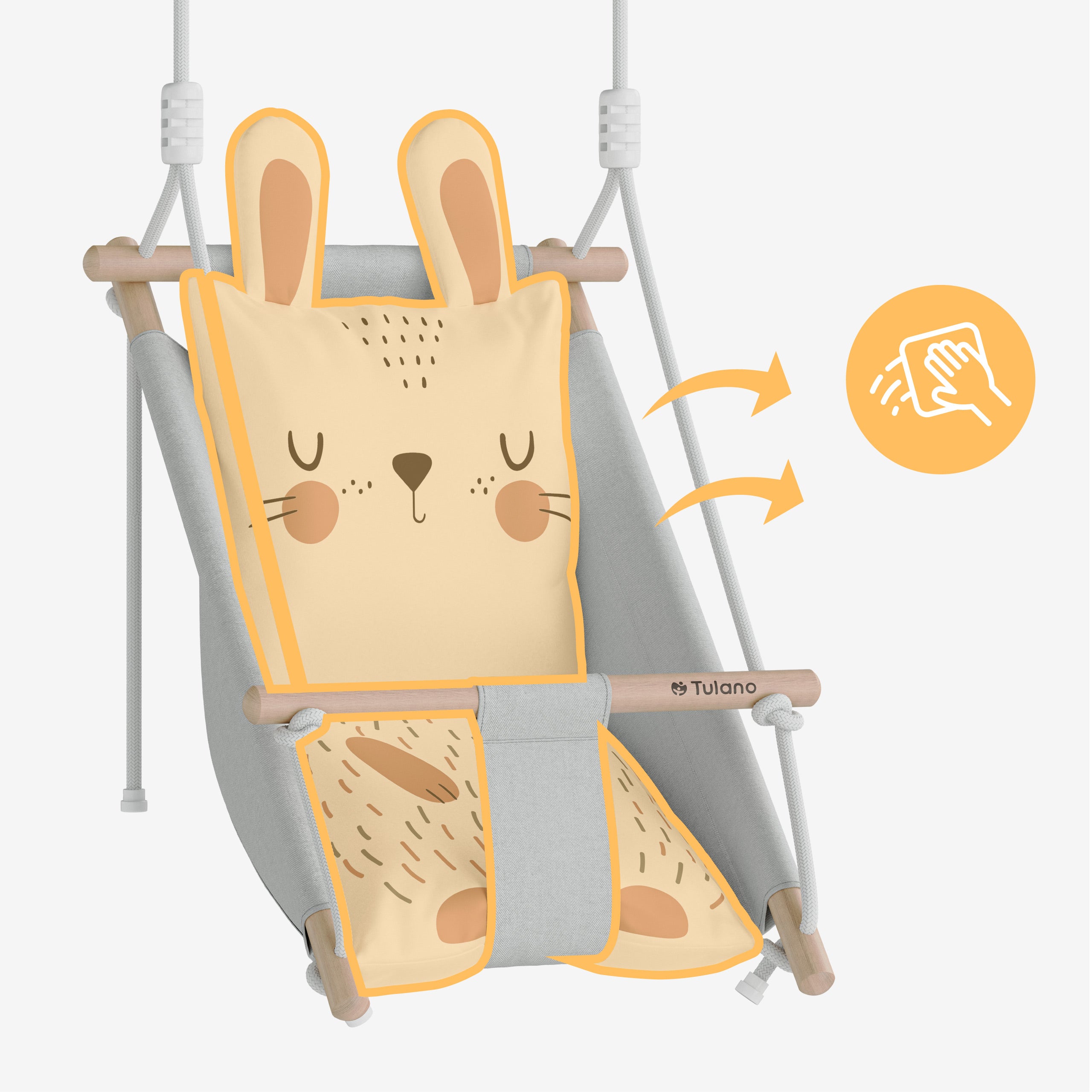 Leagăn pentru copii Tulano Hop 45 Rabbit