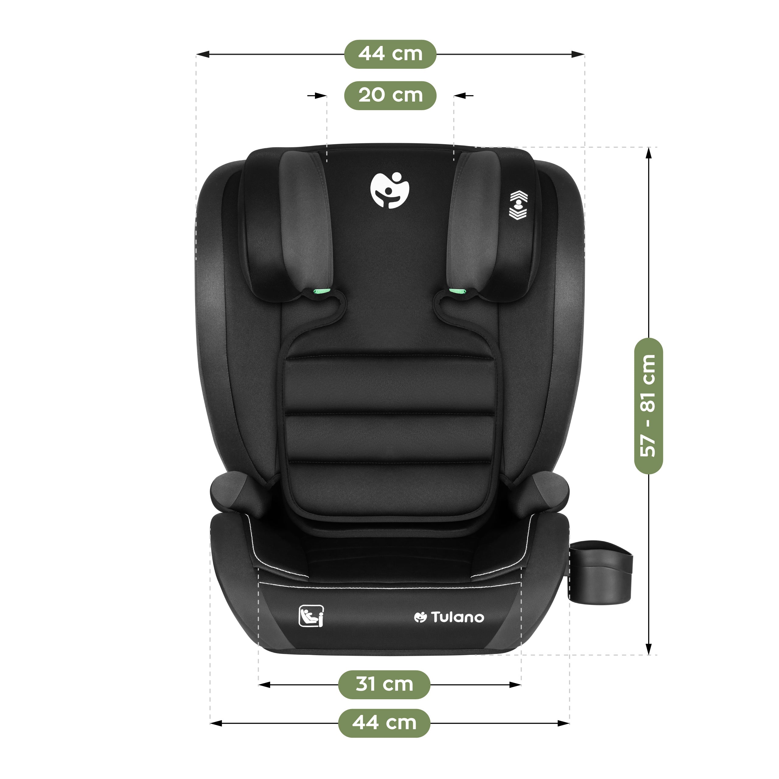 Scaun auto Tulano Joy 25 Negru-Gri 100-150 cm I-size