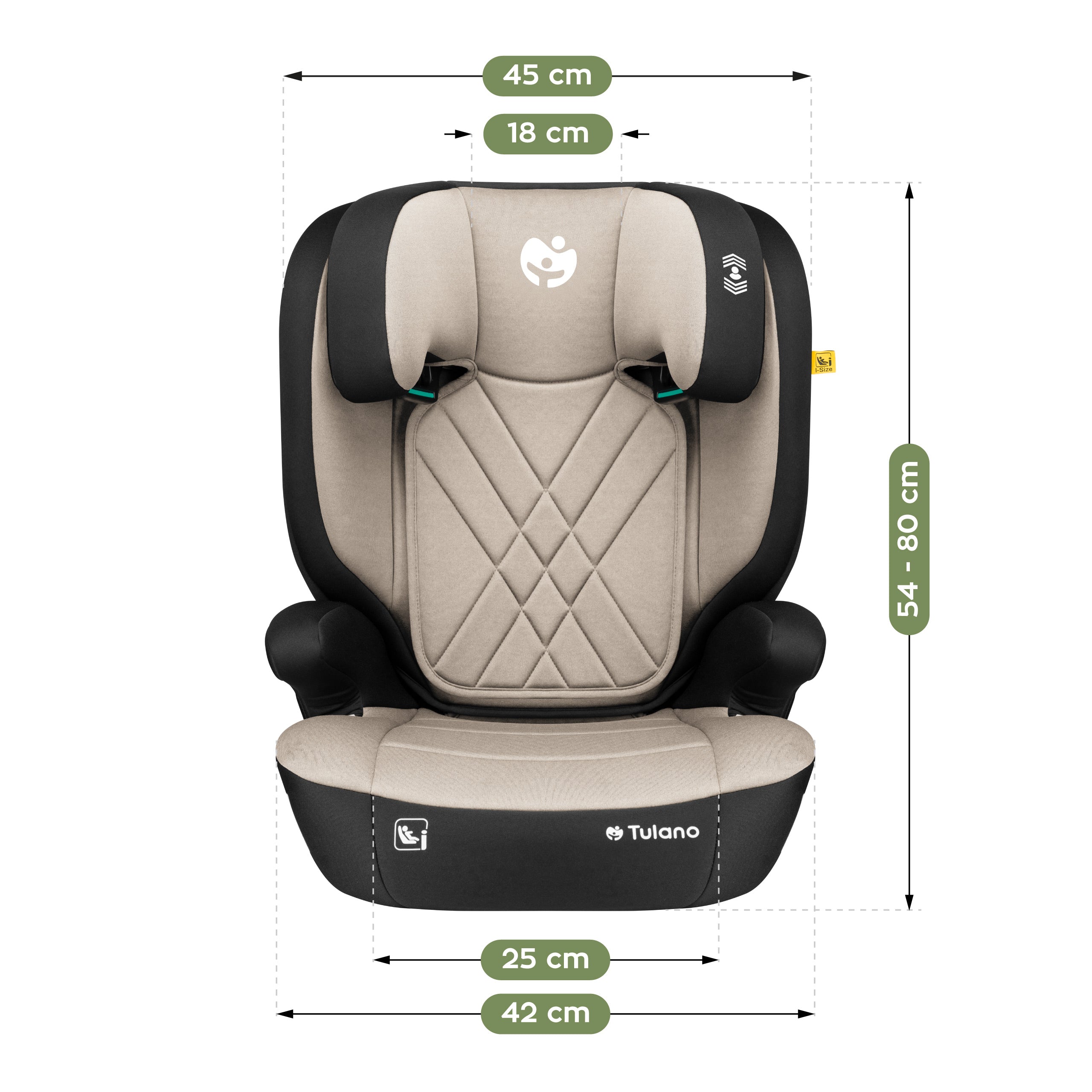 Scaun auto pentru copii 2 în 1, 100–150 cm, Joy 45 Beige I-Size