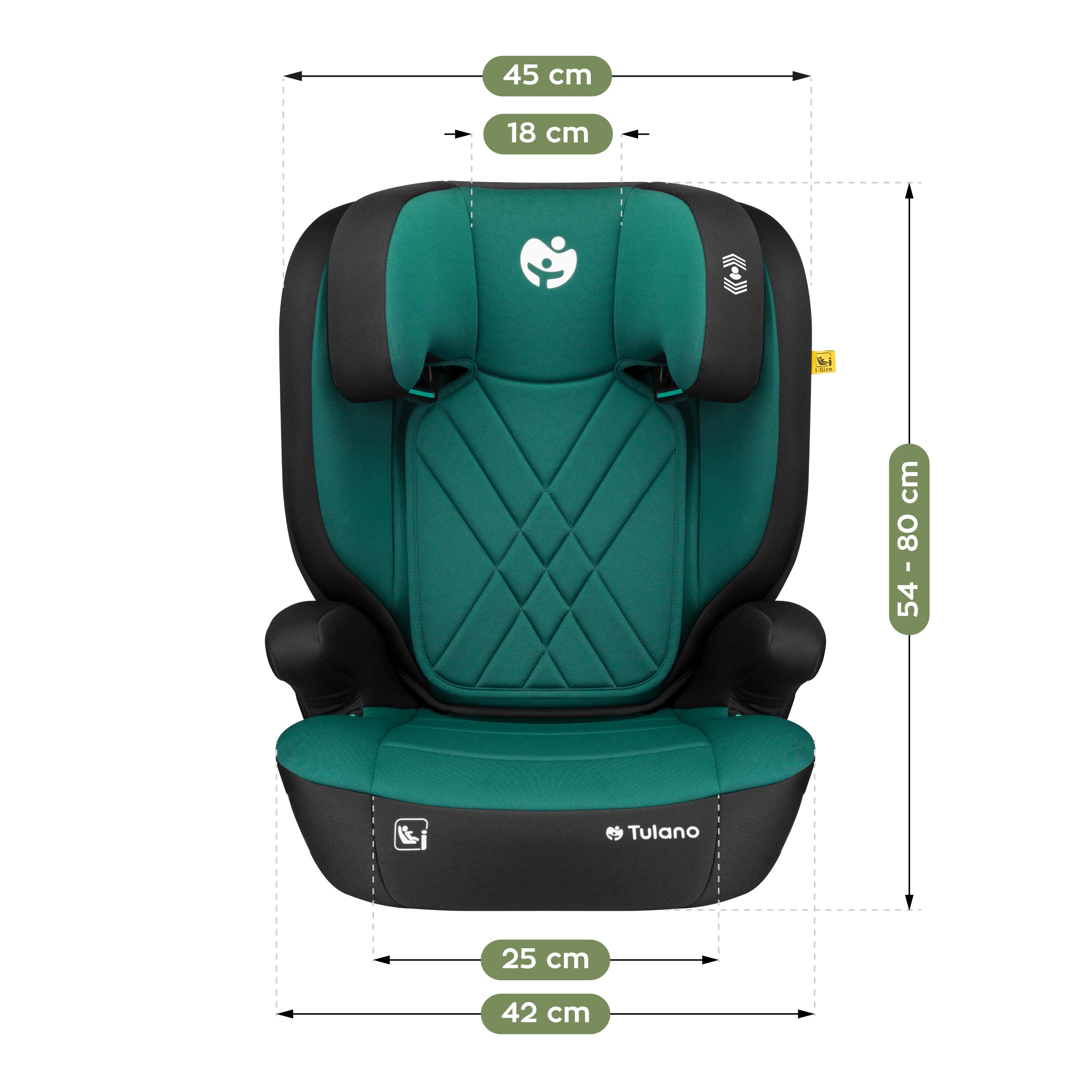 Scaun auto pentru copii 2 în 1, 100–150 cm, Joy 45 Green I-Size