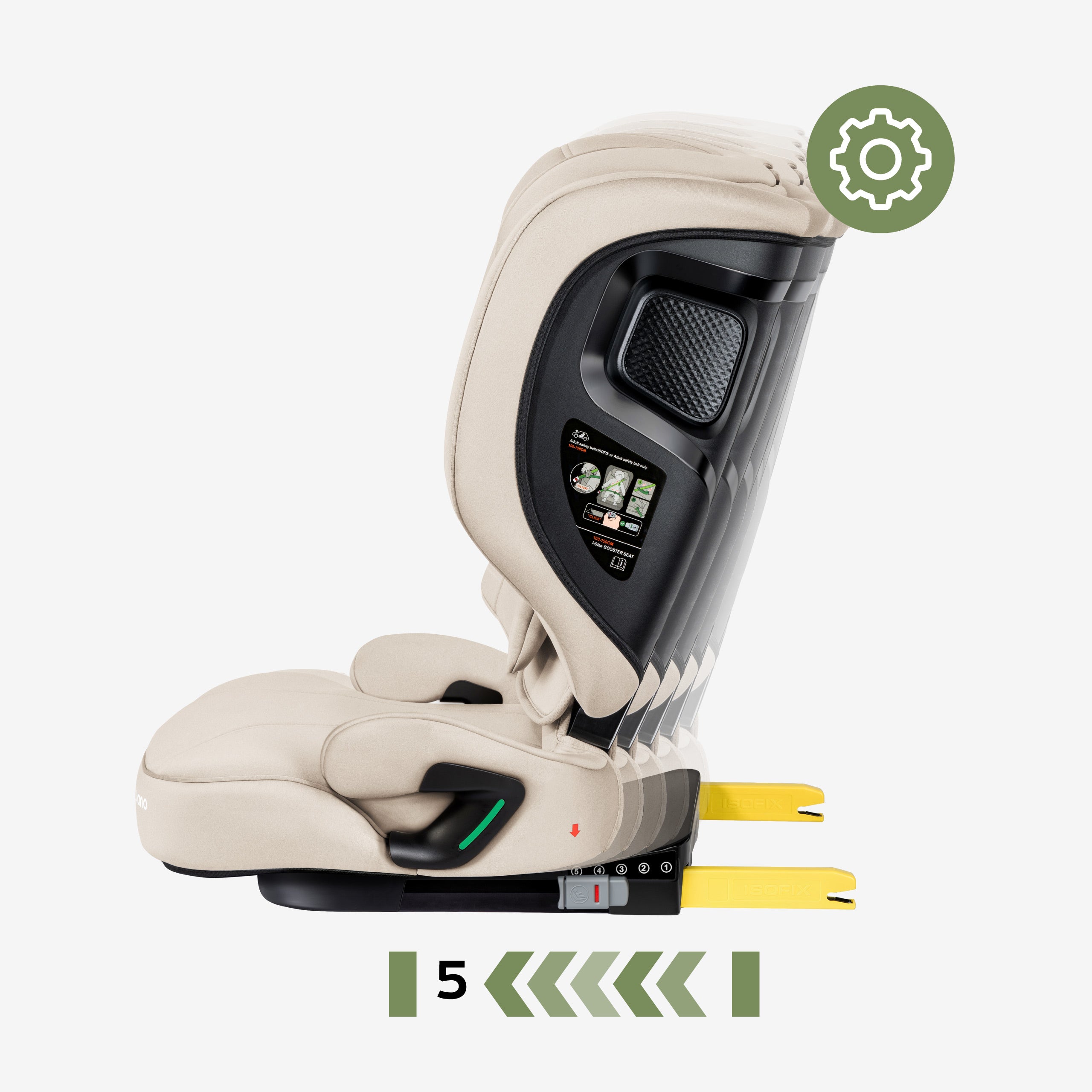 Scaun auto pentru copii cu înălțimea între 100 și 150 cm Tulano Joy 55 Beige I-Size