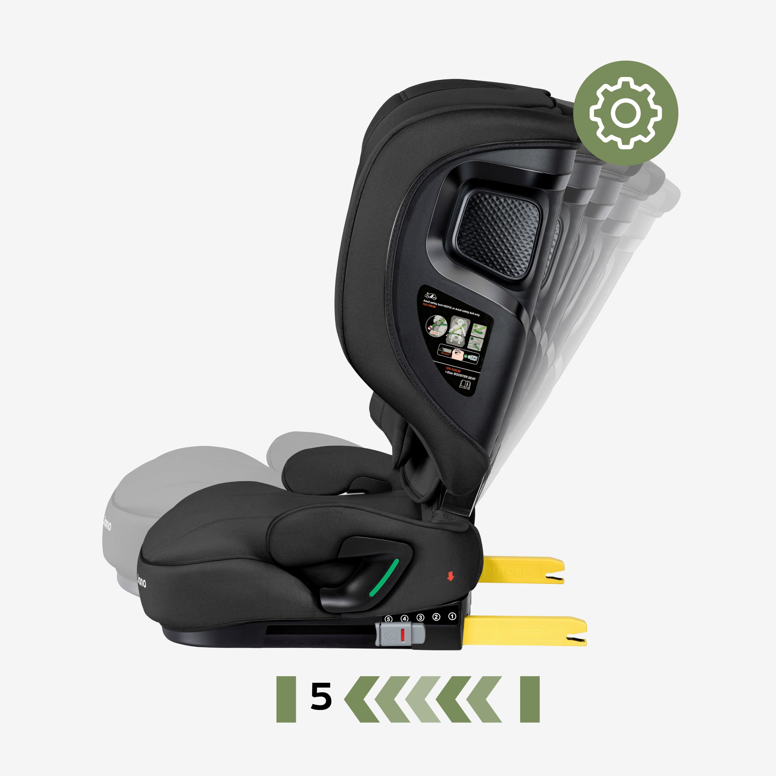 Scaun auto pentru copii cu înălțimea între 100 și 150 cm Tulano Joy 55 Black I-Size