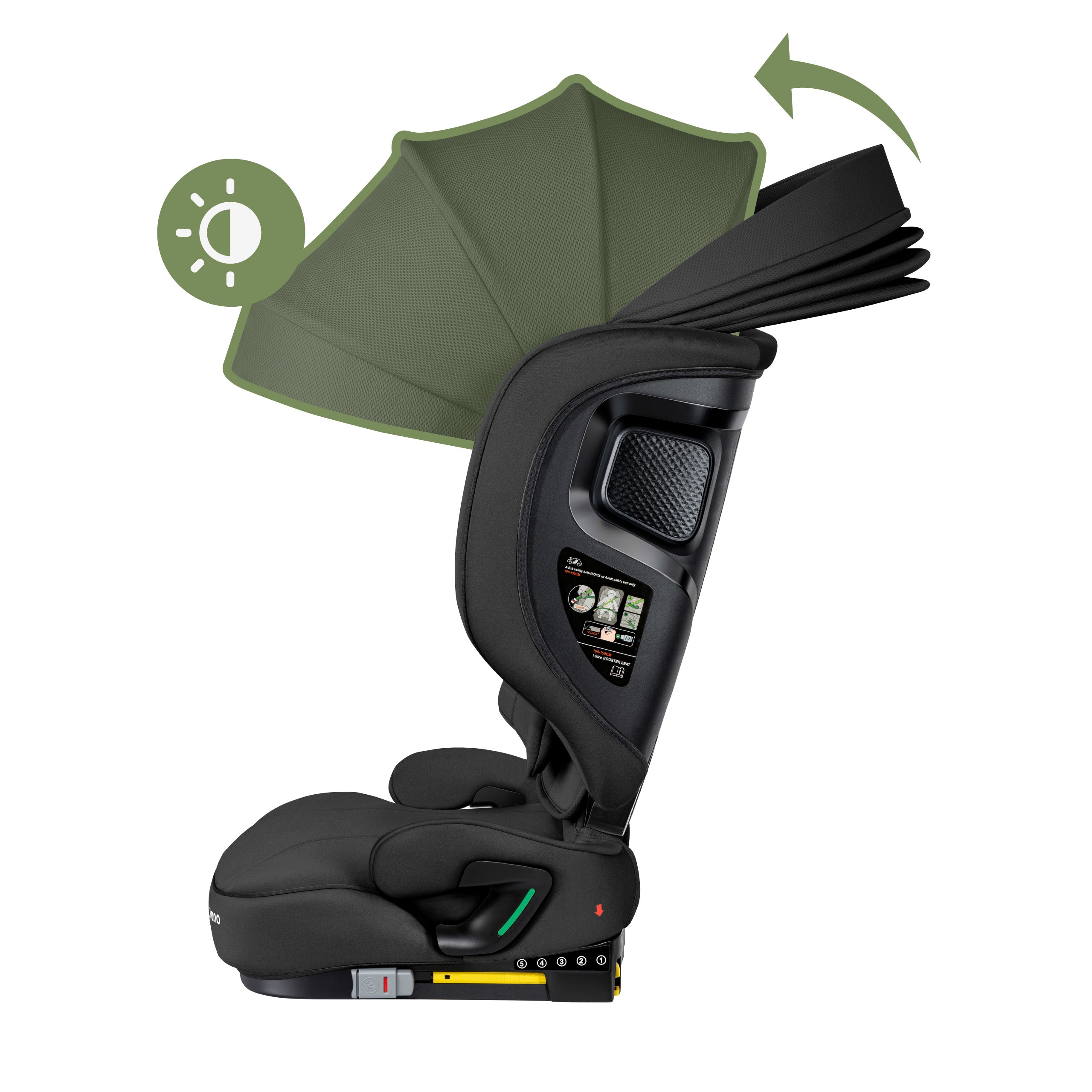Scaun auto pentru copii cu înălțimea între 100 și 150 cm Tulano Joy 55 Black I-Size