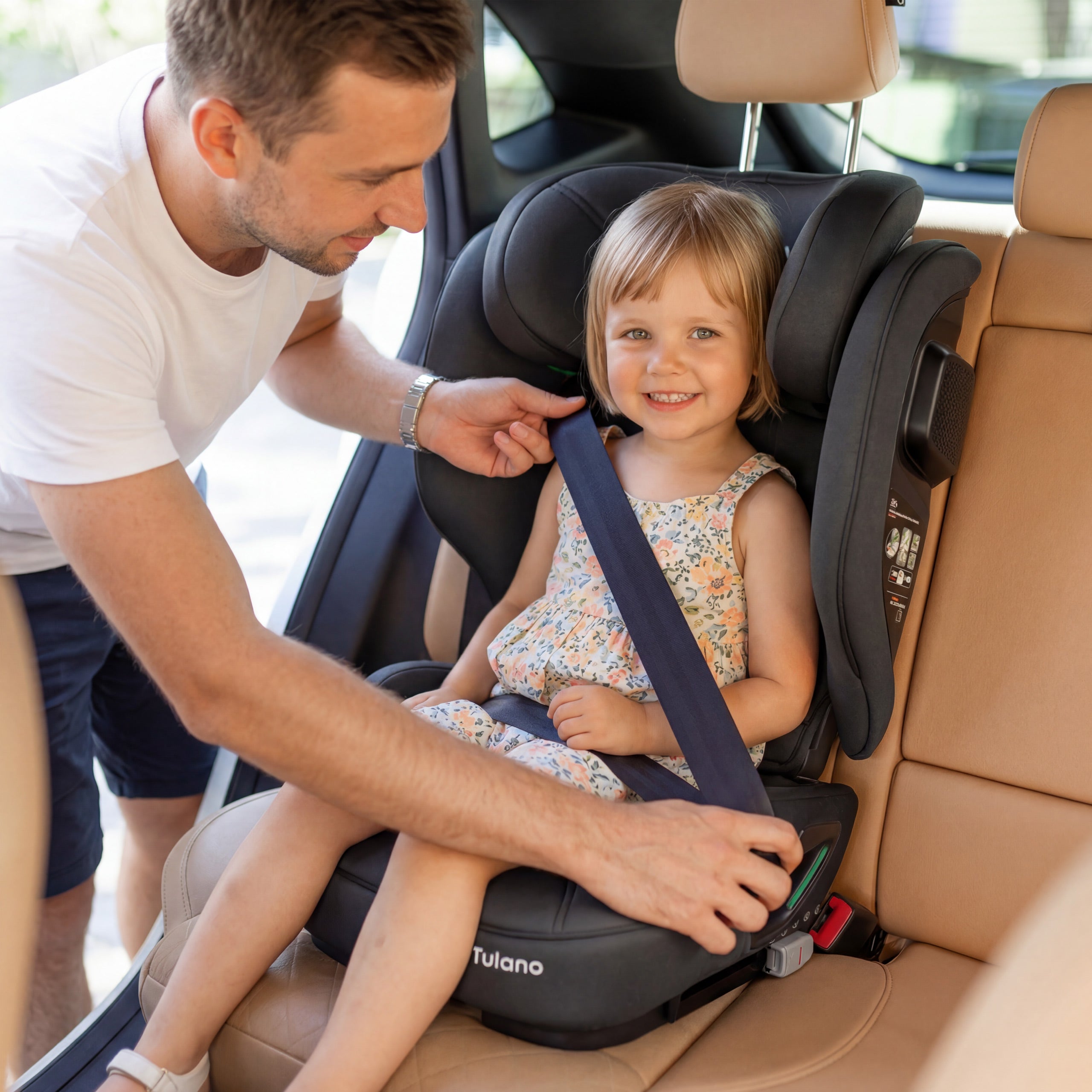 Scaun auto pentru copii cu înălțimea între 100 și 150 cm Tulano Joy 55 Black I-Size