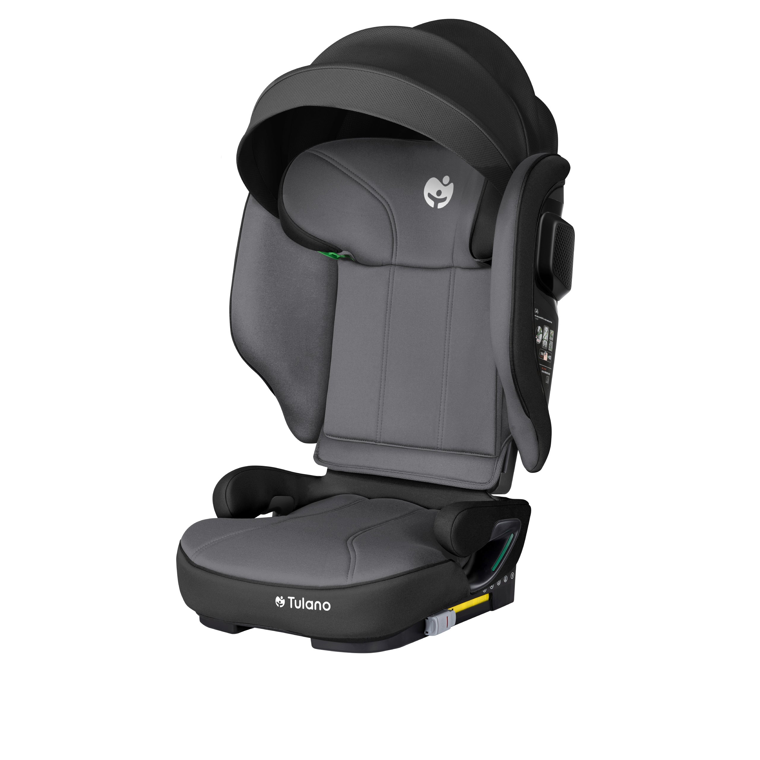 Scaun auto pentru copii cu înălțimea între 100 și 150 cm Tulano Joy 55 Black-Grey I-Size