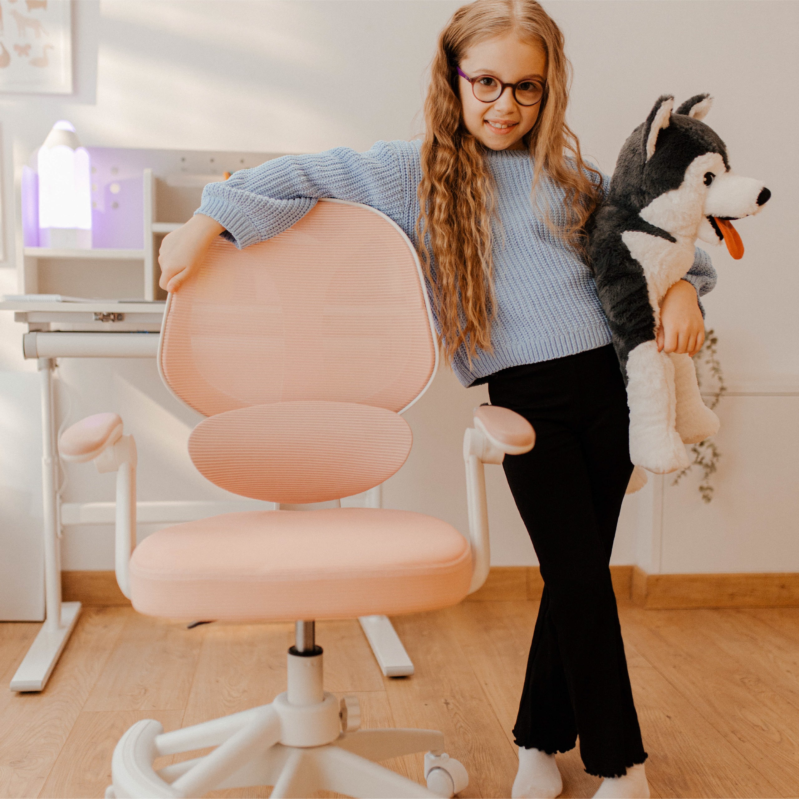Fotoliu reglabil pentru copii Mark Adler Junior 4.5 Pink