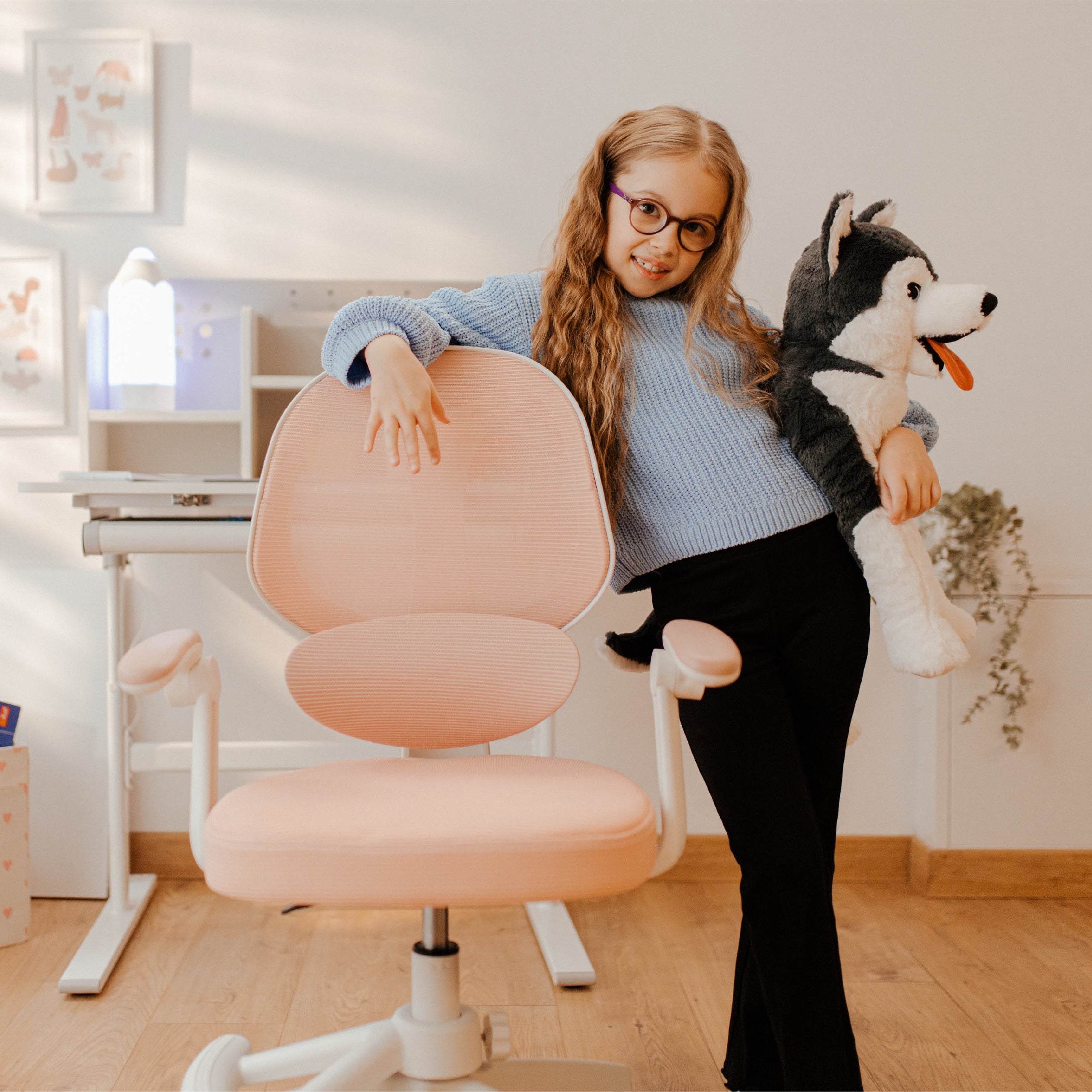 Fotoliu reglabil pentru copii Mark Adler Junior 4.5 Pink