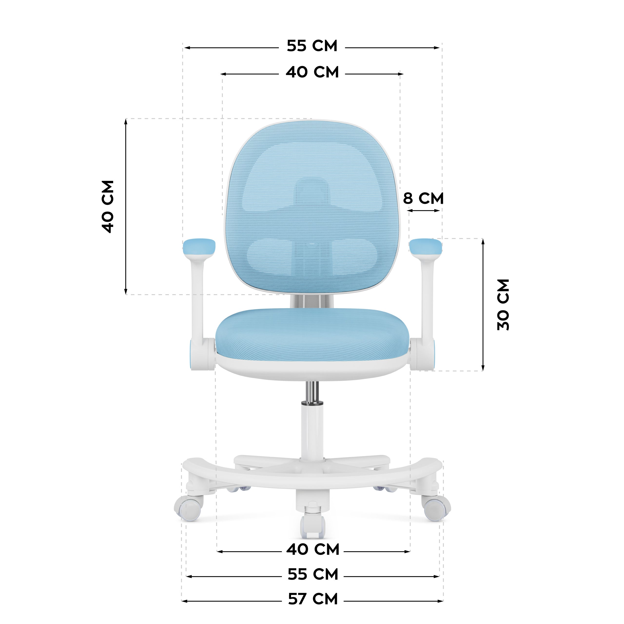 Scaun ergonomic de birou pentru copii Mark Adler Junior 3.6 Blue