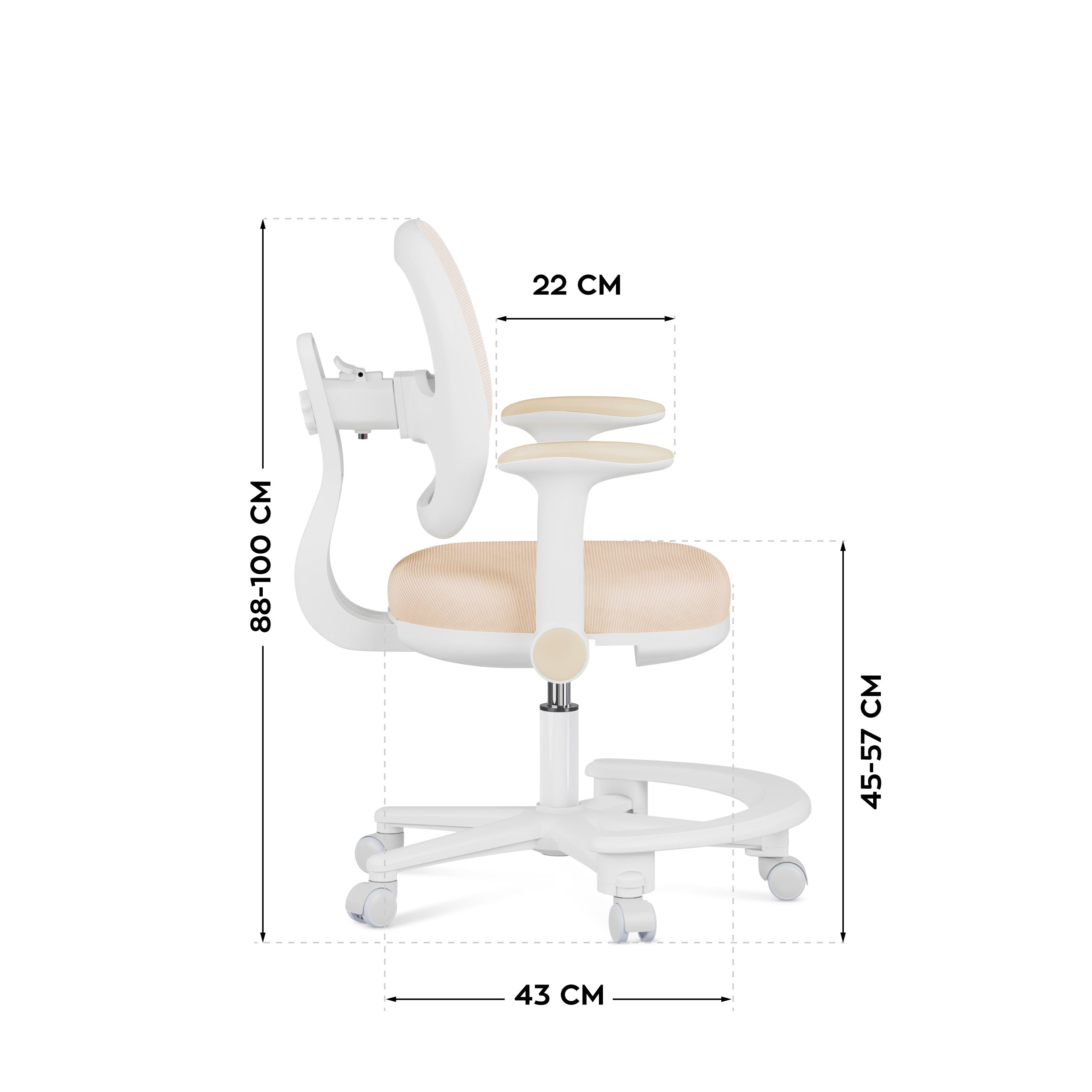 OUTLET Scaun ergonomic de birou pentru copii Mark Adler Junior 3.6 Beige
