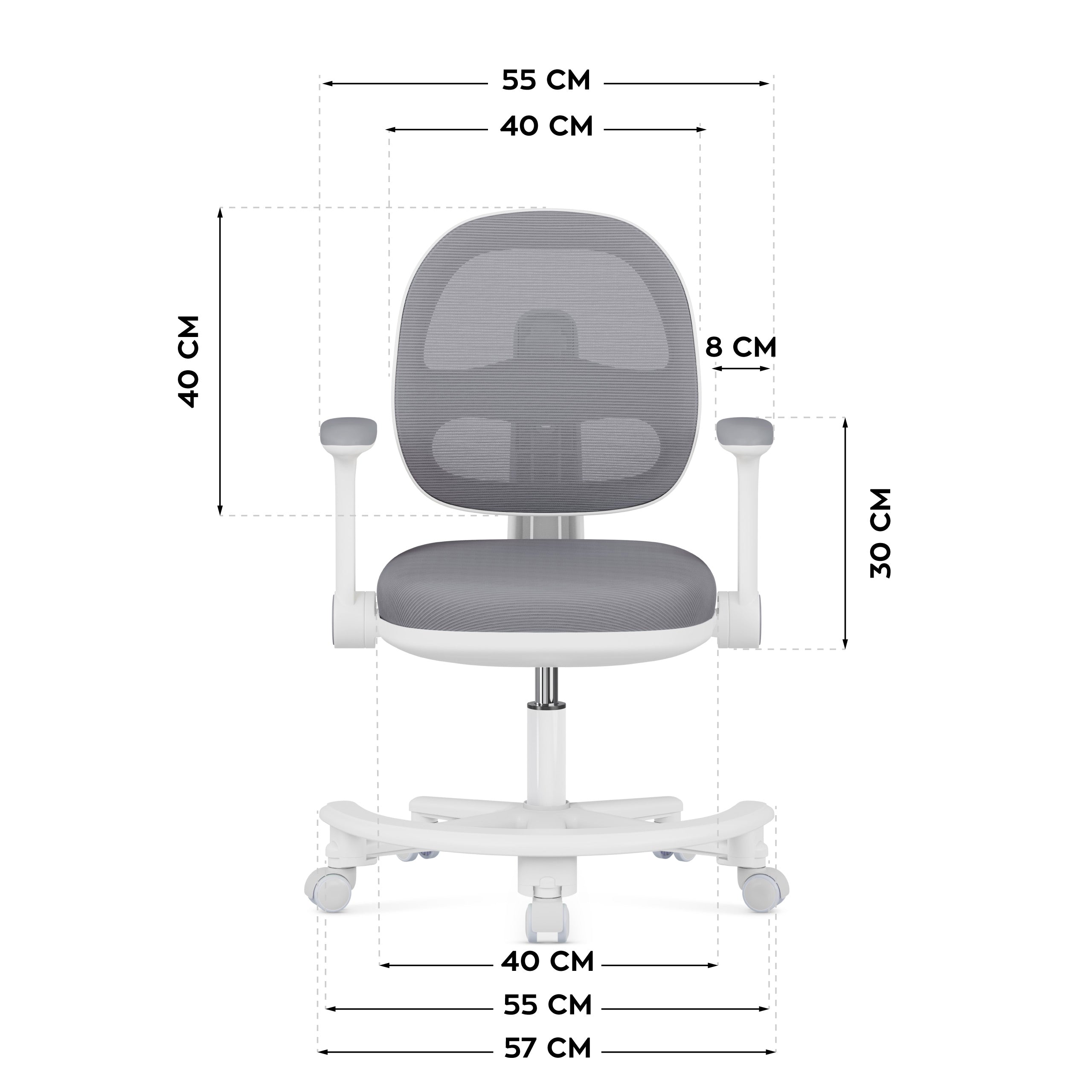 Scaun ergonomic de birou pentru copii Mark Adler Junior 3.6 Grey