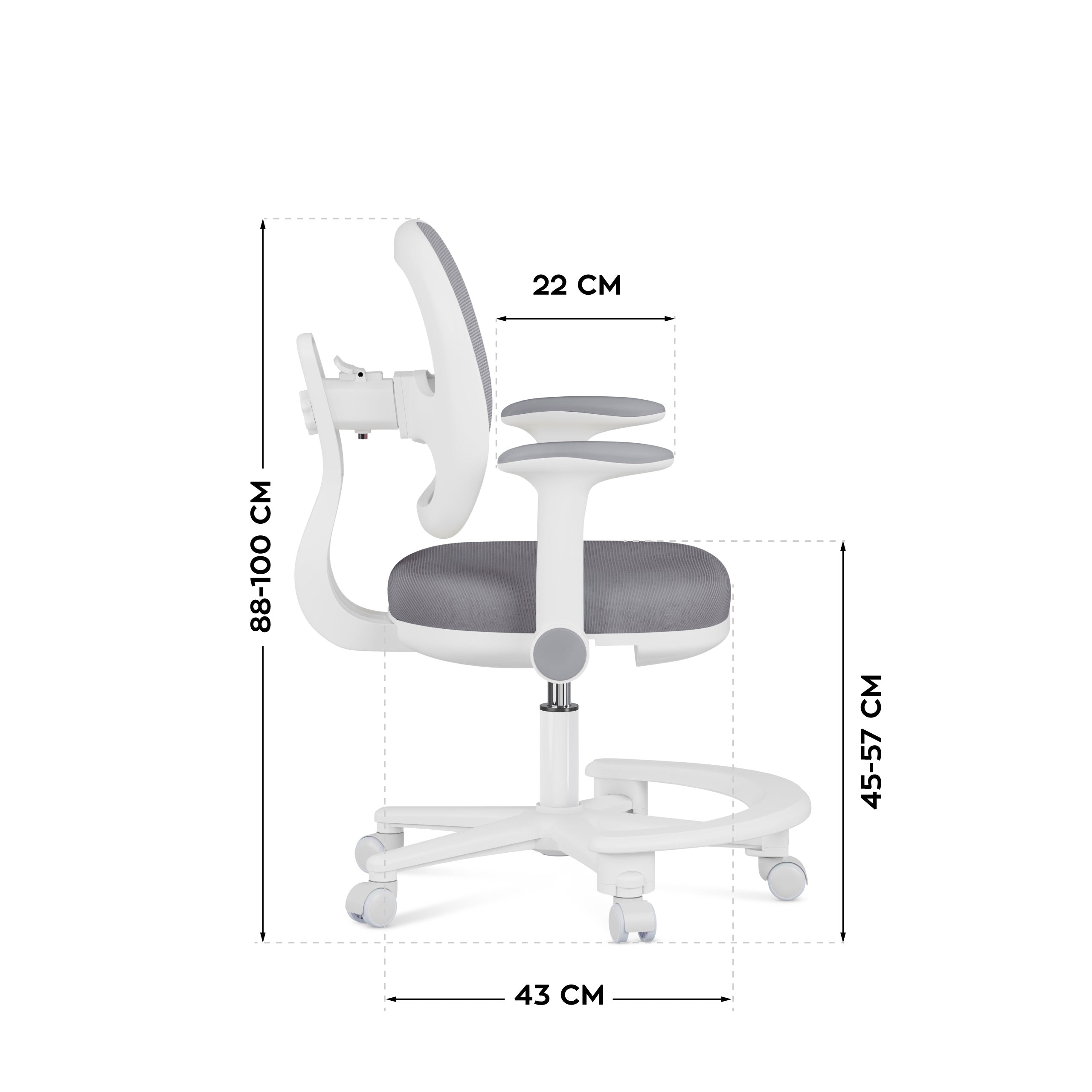 Scaun ergonomic de birou pentru copii Mark Adler Junior 3.6 Grey