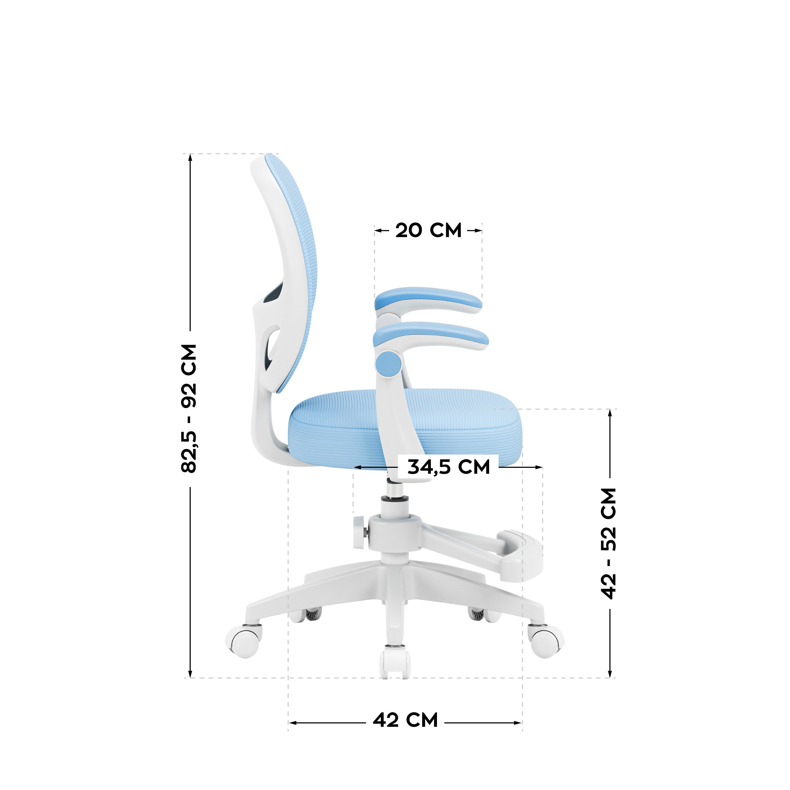 Scaun rotativ pentru copii Mark Adler Junior 3.1 Blue