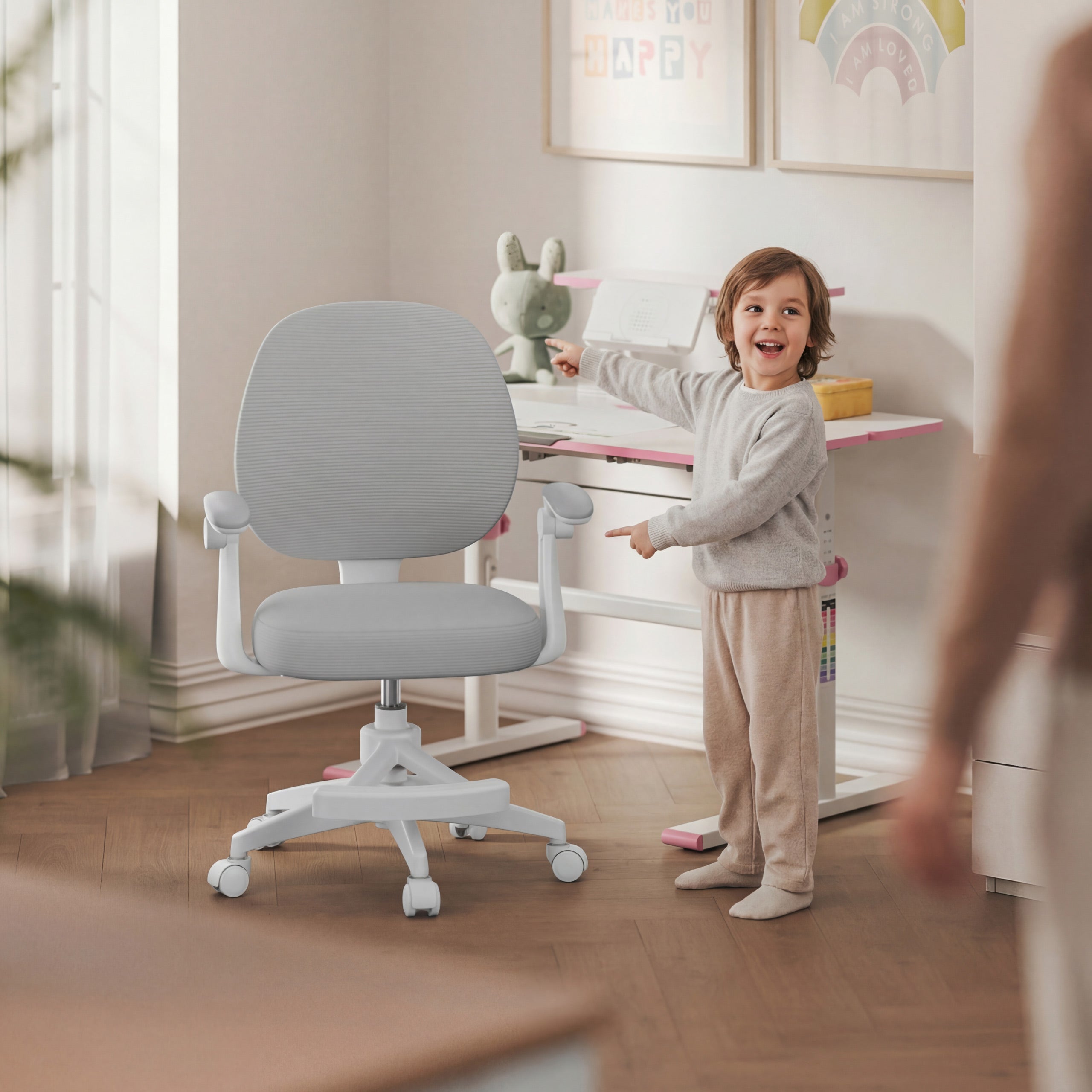 OUTLET Scaun rotativ pentru copii Mark Adler Junior 3.1 Grey