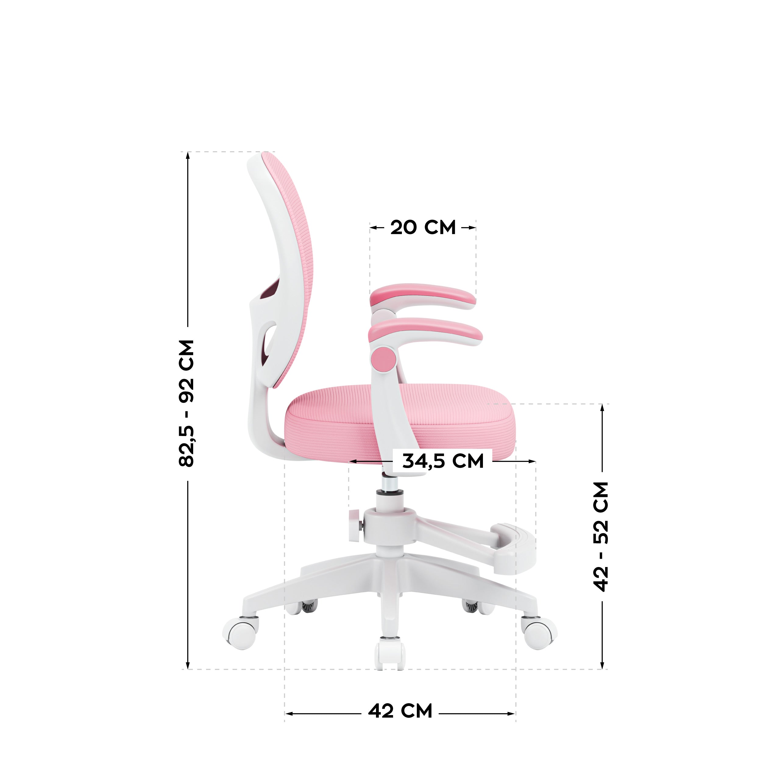 OUTLET Scaun rotativ pentru copii Mark Adler Junior 3.1 Pink