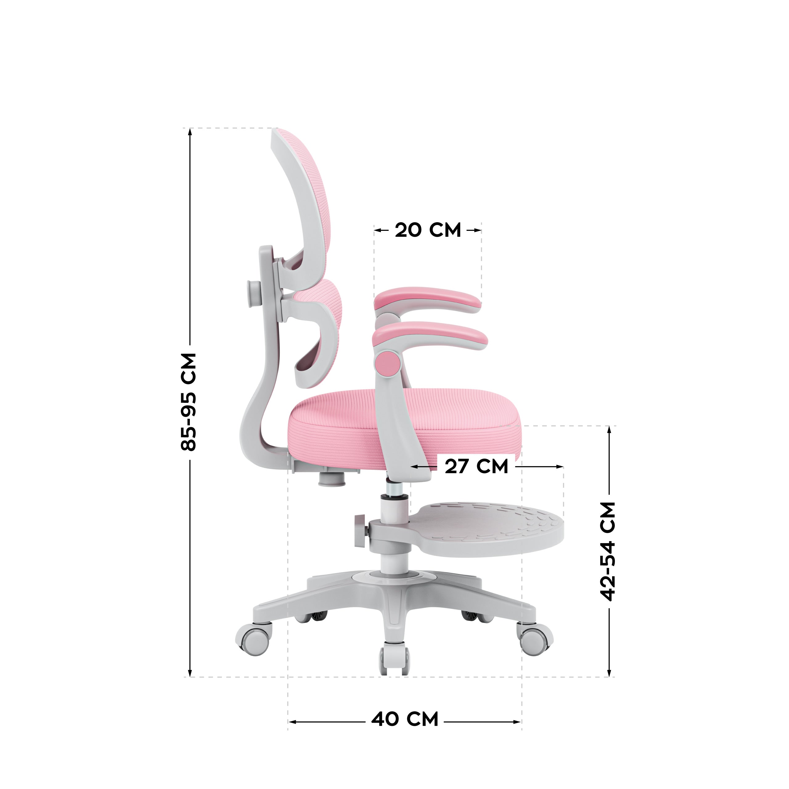 Scaun ergonomic pentru copii Mark Adler Junior 4.4 Pink