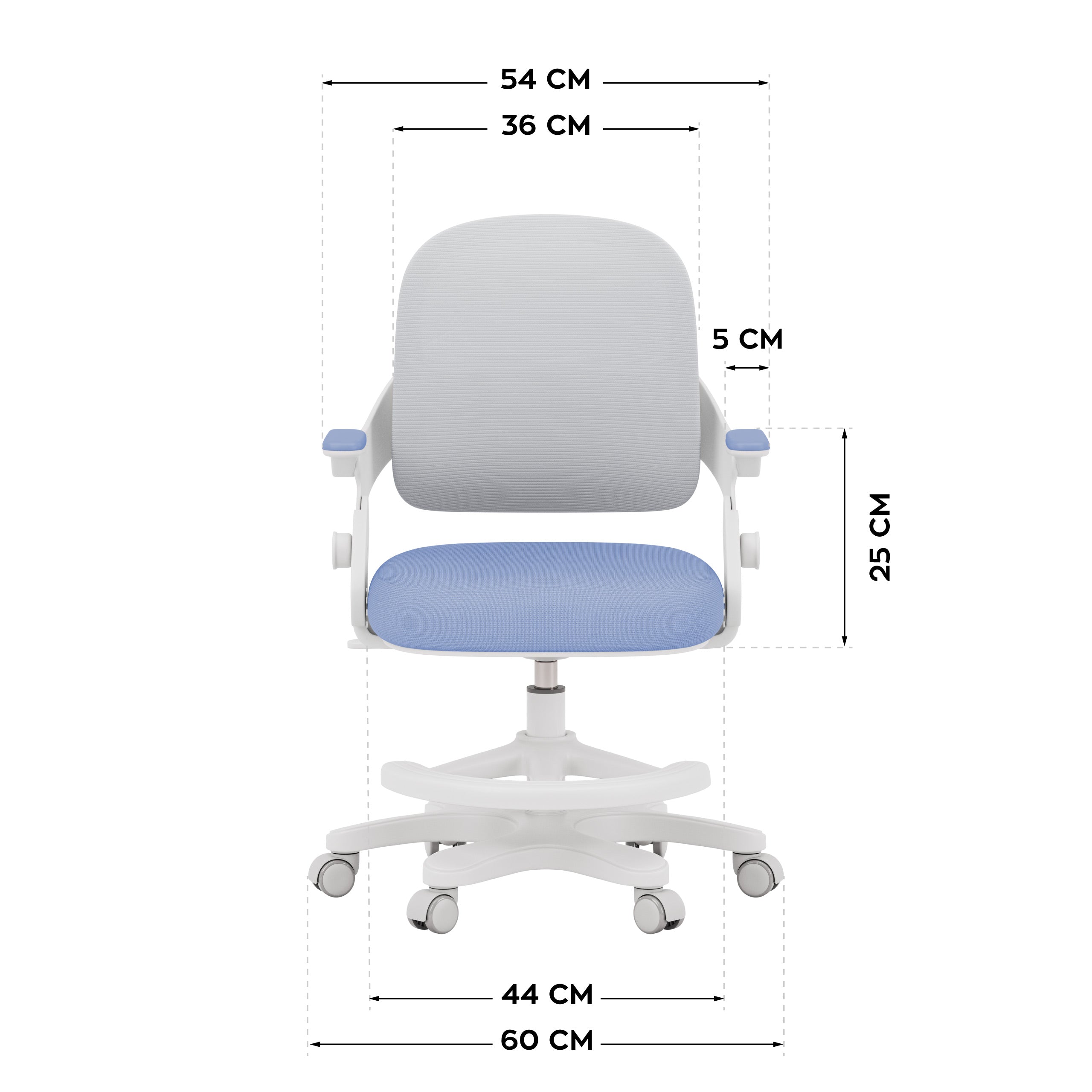 Scaun de birou pentru copii Mark Adler Junior 4.3 Albastru-gri