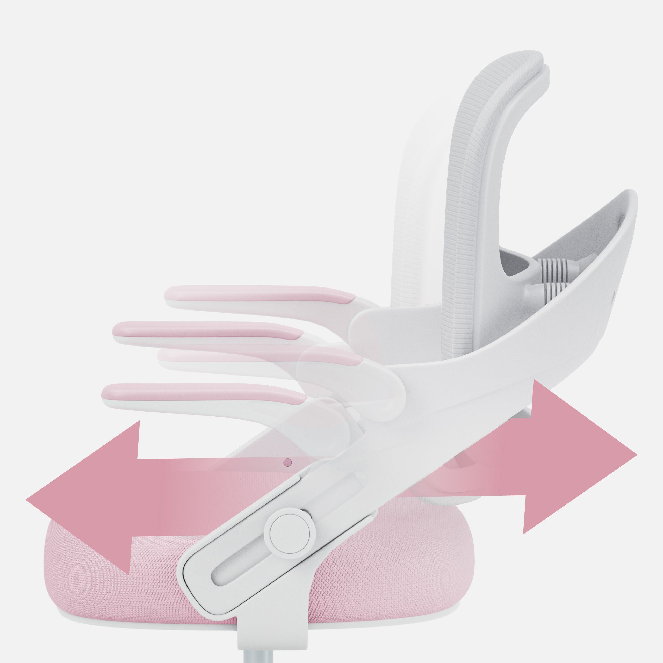 Scaun de birou pentru copii Mark Adler Junior 4.3 roz-gri