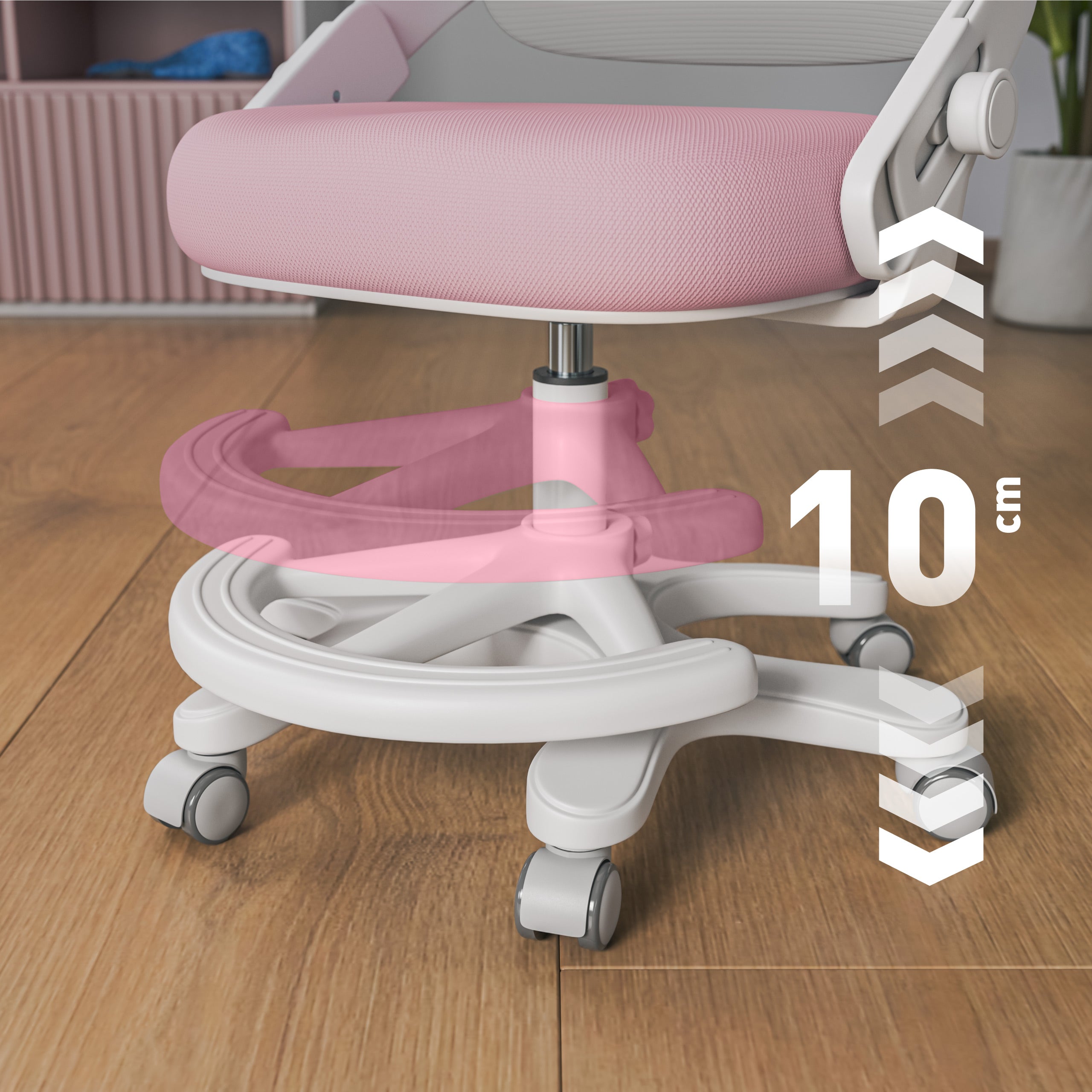 Scaun de birou pentru copii Mark Adler Junior 4.3 roz-gri