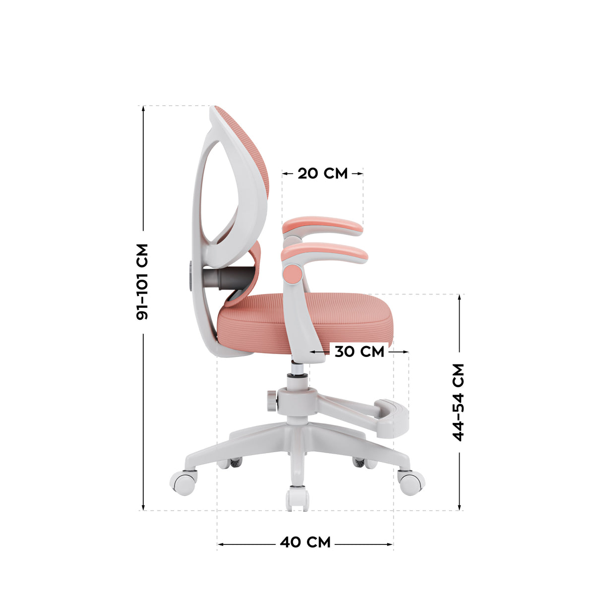 Fotoliu reglabil pentru copii Mark Adler Junior 4.5 Pink