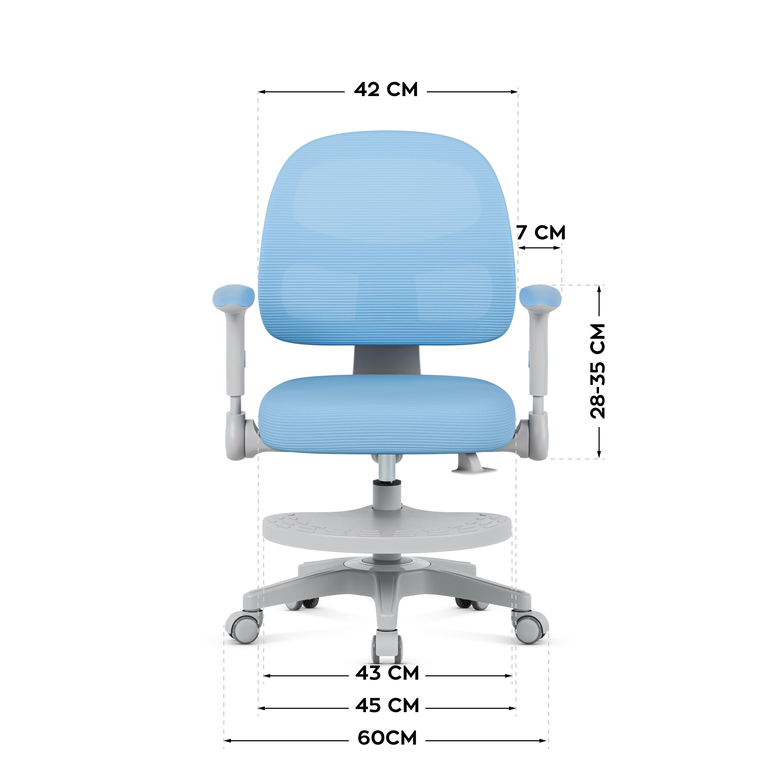 Fotoliu reglabil pentru copii Mark Adler Junior 5.0 Blue