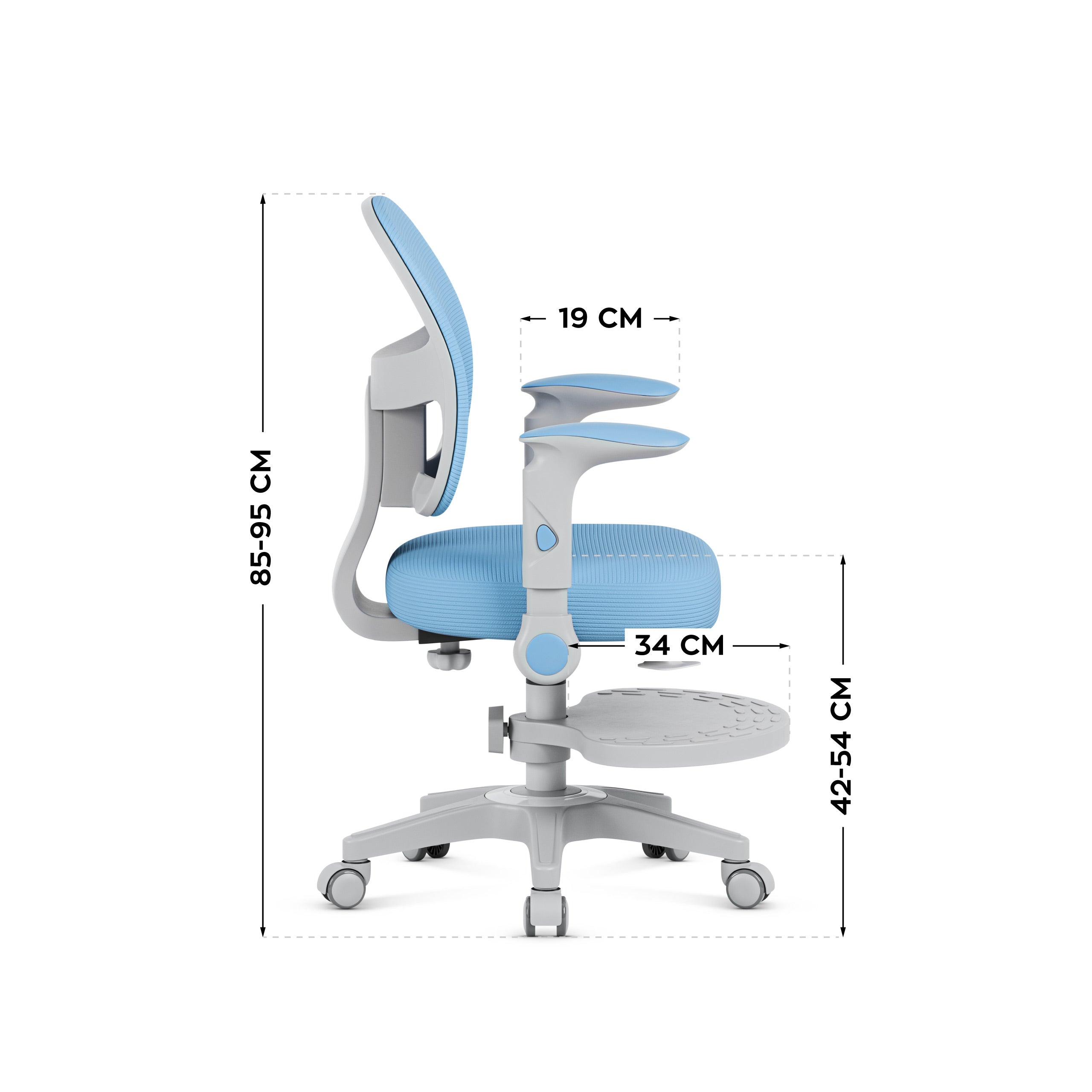 Fotoliu reglabil pentru copii Mark Adler Junior 5.0 Blue
