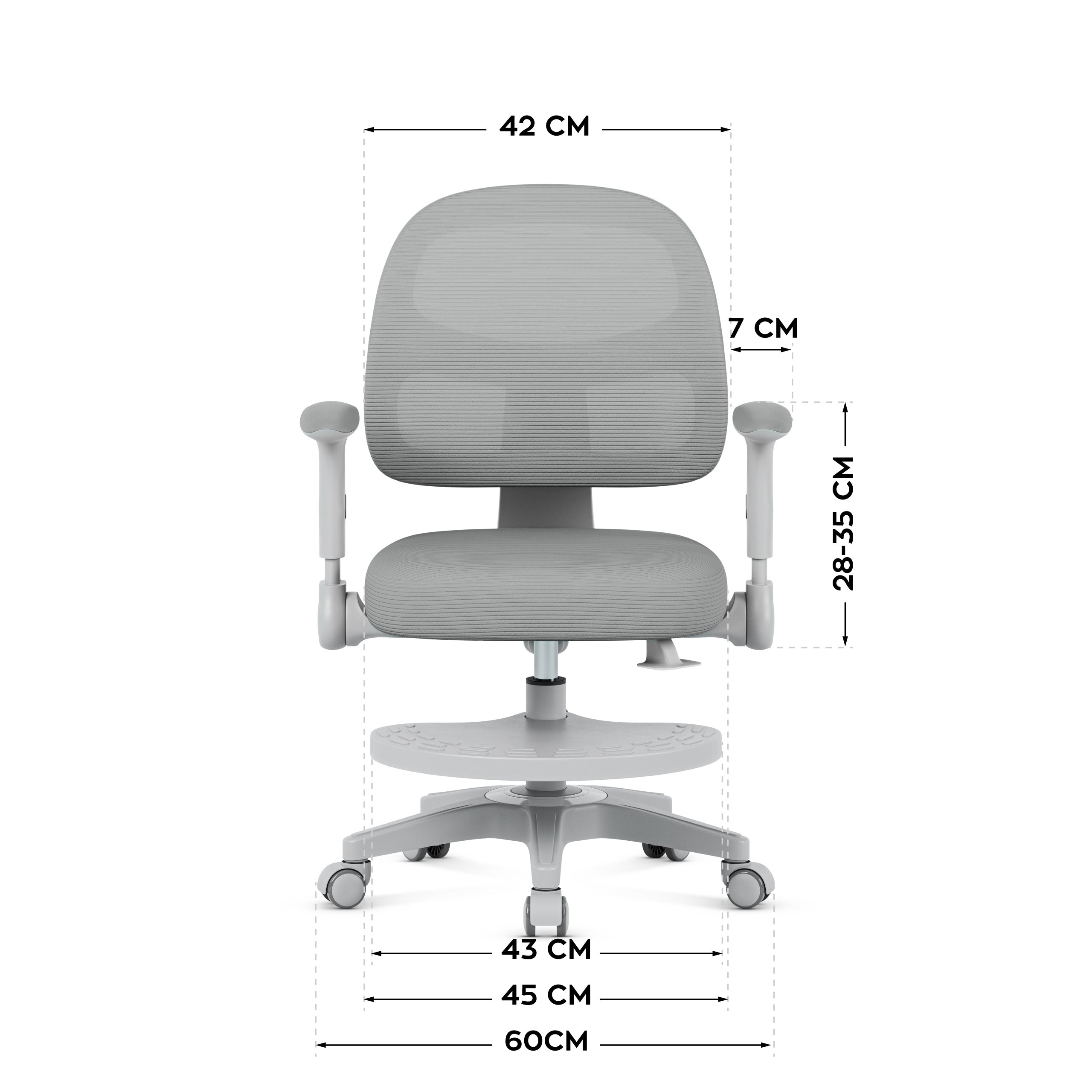 Fotoliu reglabil pentru copii Mark Adler Junior 5.0 Grey