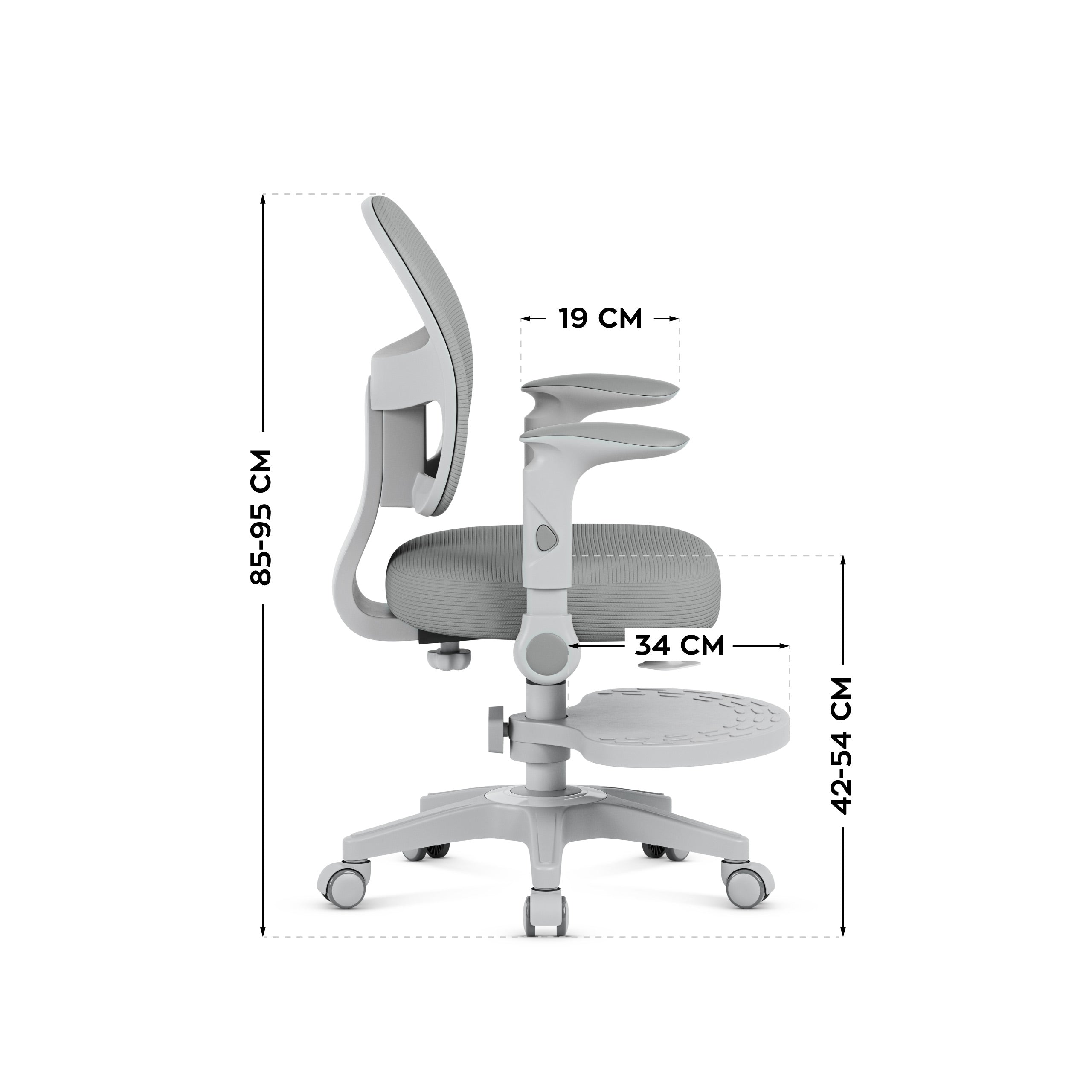 Fotoliu reglabil pentru copii Mark Adler Junior 5.0 Grey