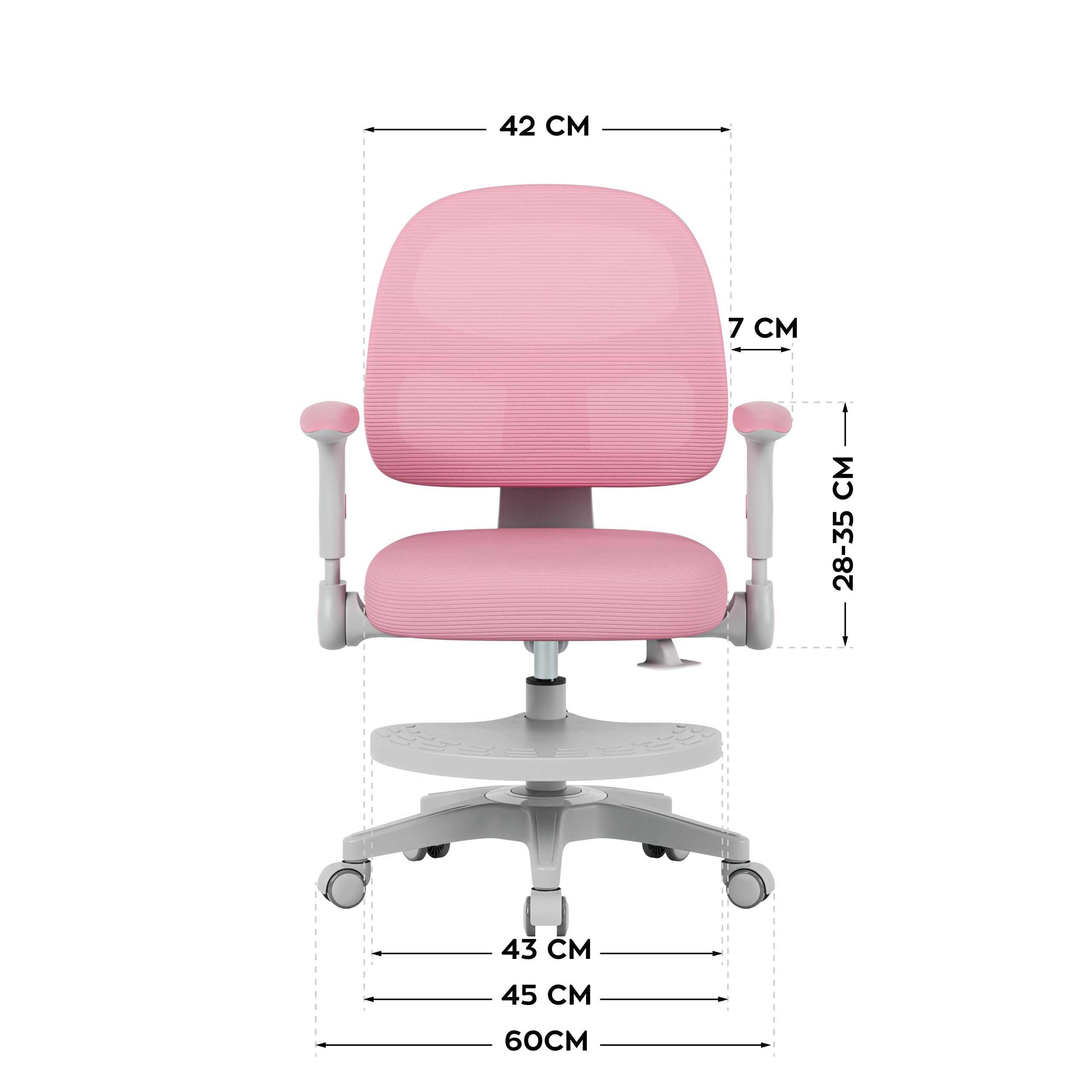 Fotoliu reglabil pentru copii Mark Adler Junior 5.0 Pink