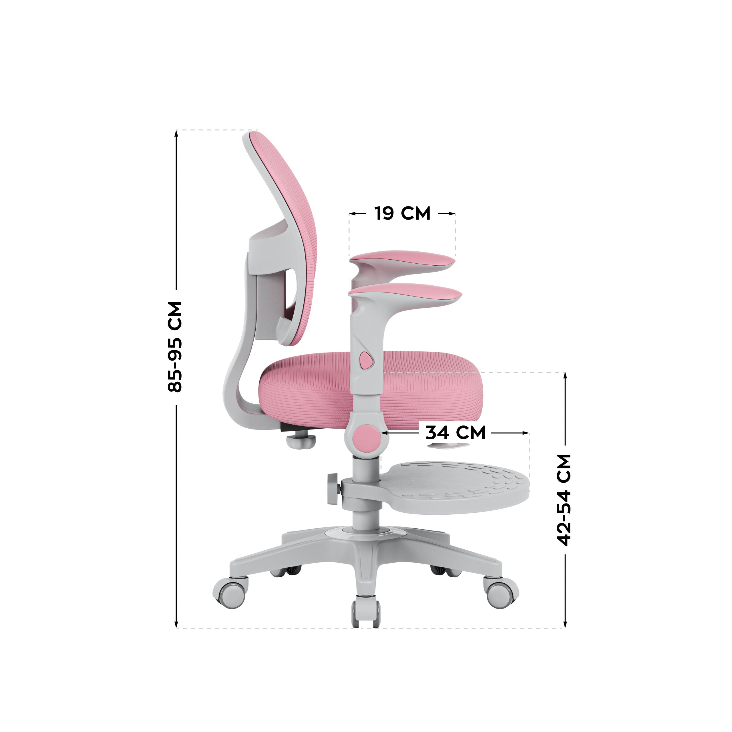 Fotoliu reglabil pentru copii Mark Adler Junior 5.0 Pink