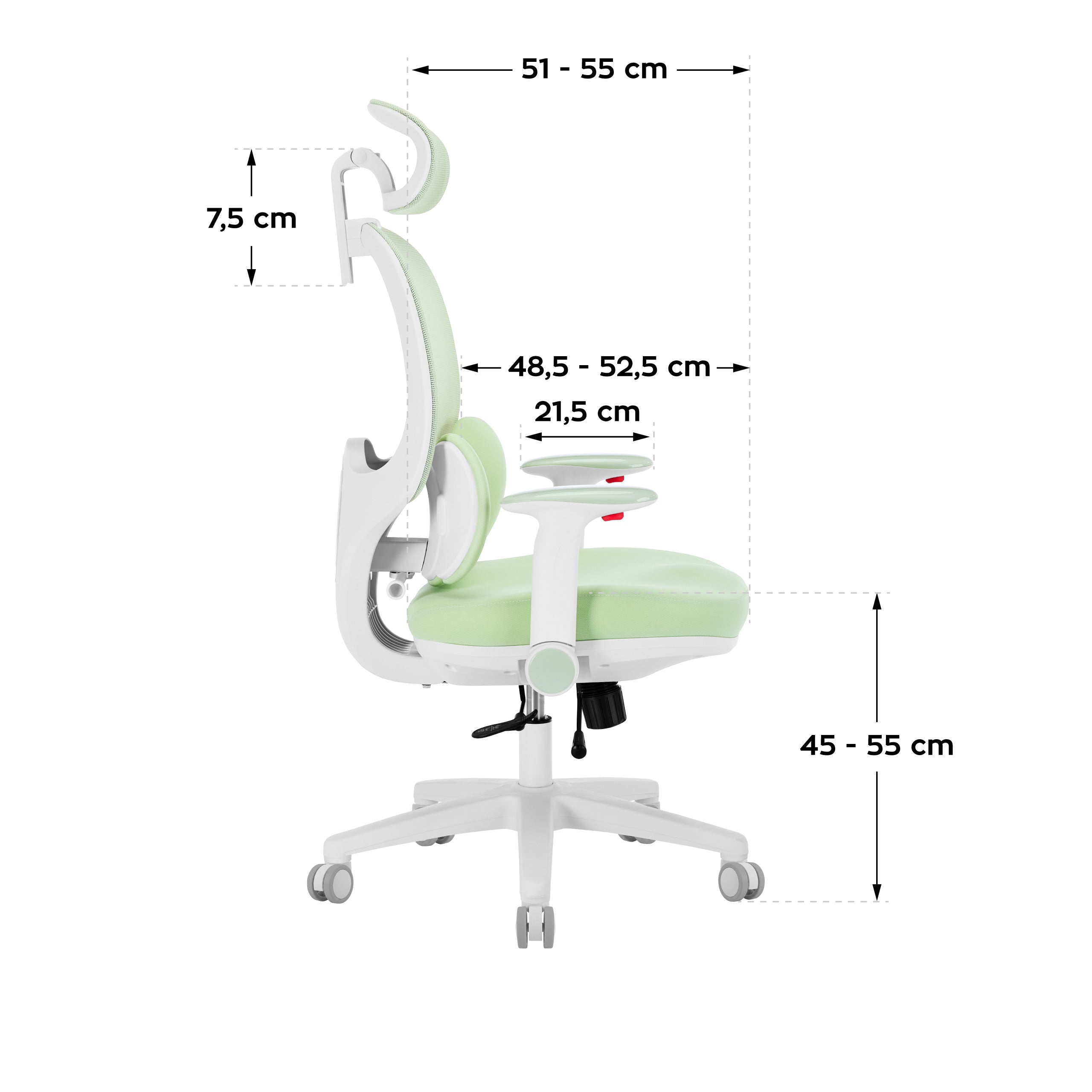 Scaun ergonomic pentru copii Mark Adler Junior 6.3 Green