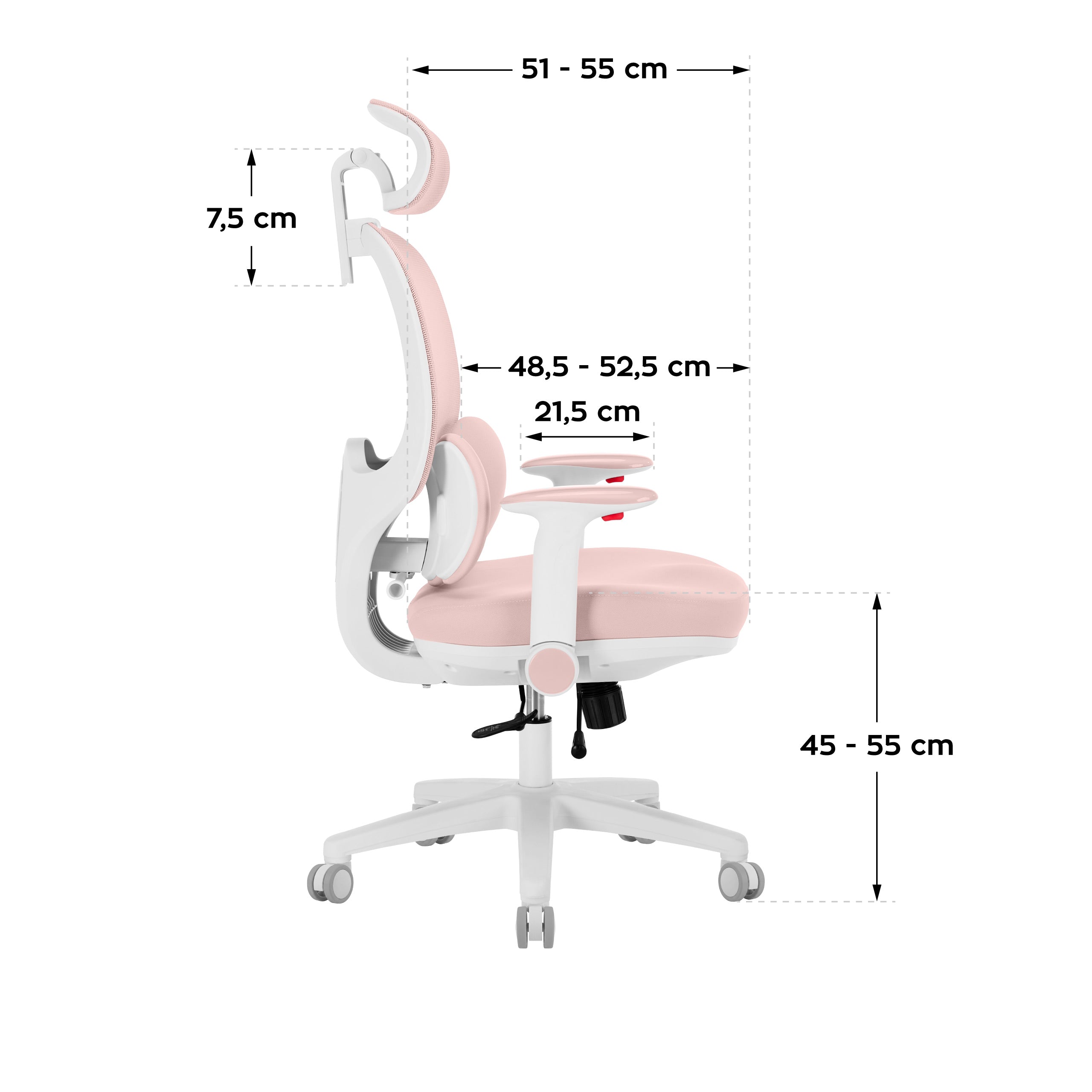 Scaun ergonomic pentru copii Mark Adler Junior 6.3 Pink