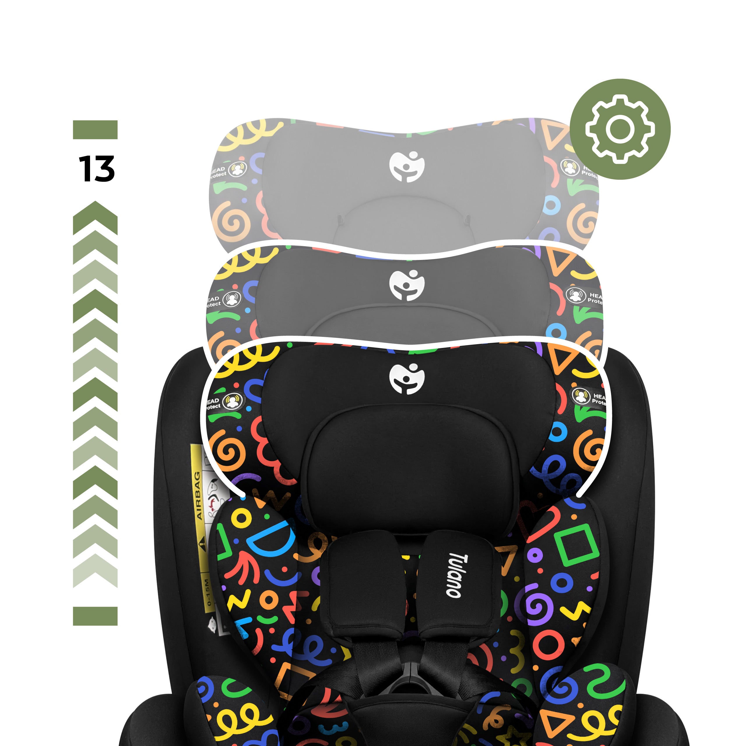 Scaun auto pentru copii Tulano Loom 15 Black Loco