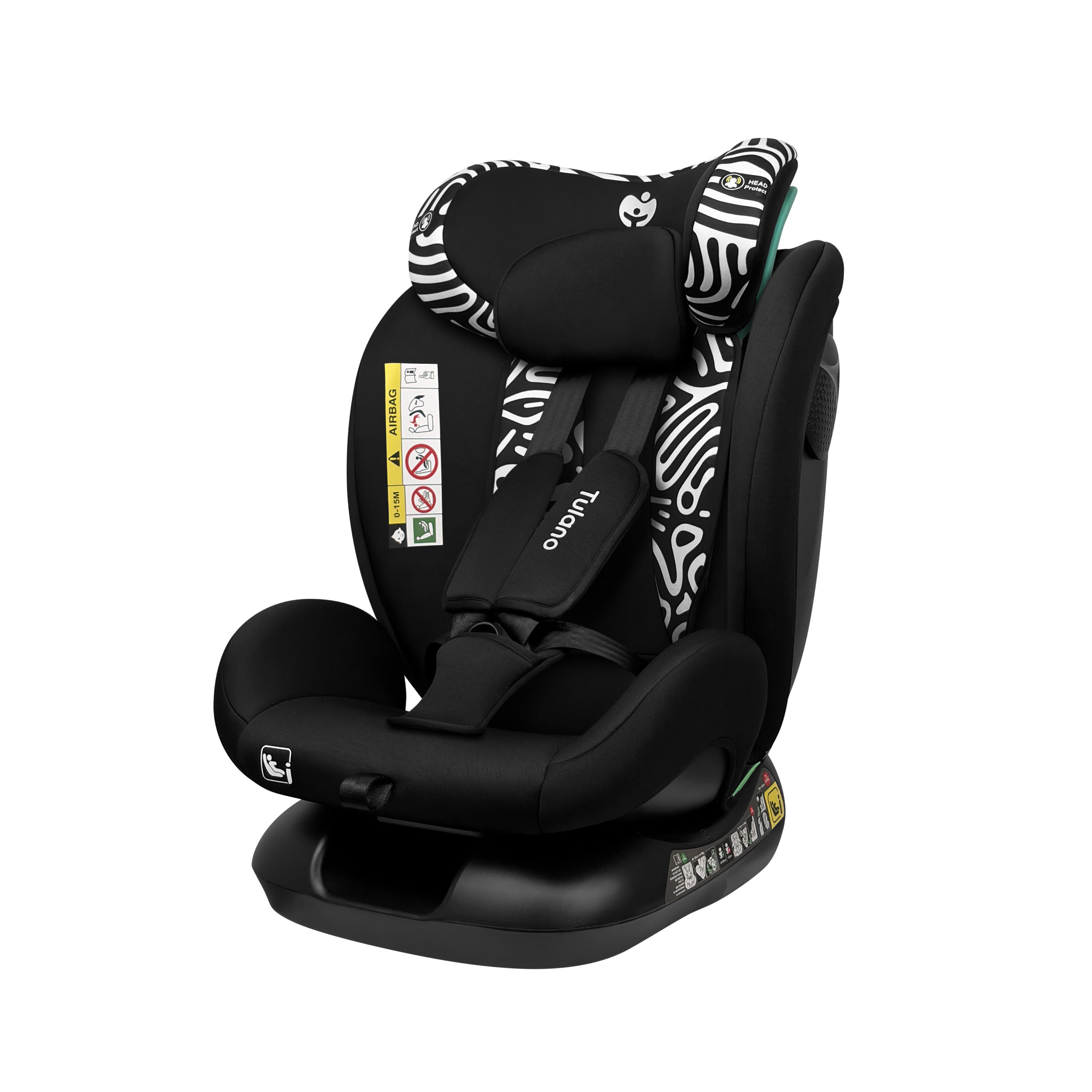 Scaun auto pentru copii Tulano Loom 15 Black Mono